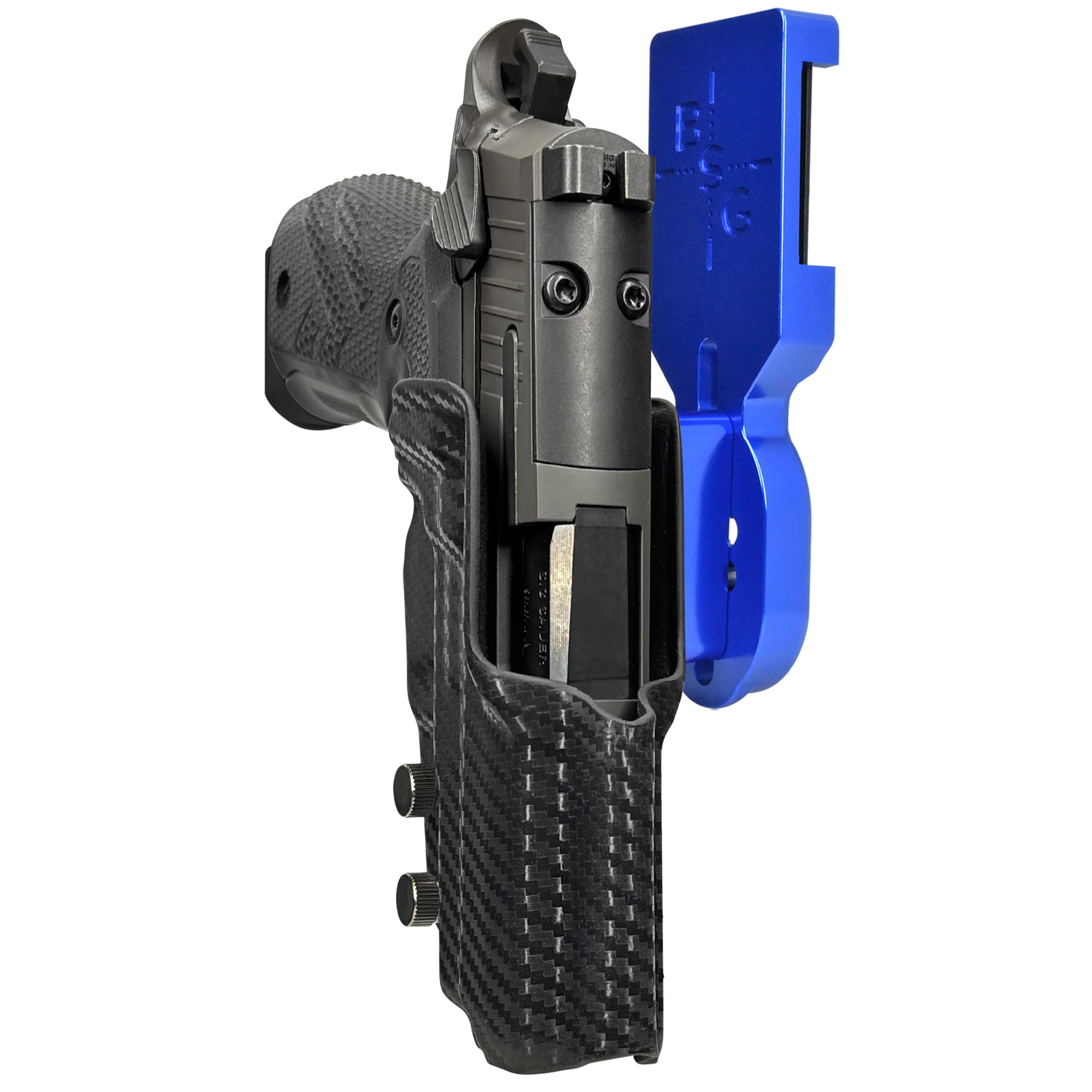 Sig P226 XCarry Legion Pro Heavy Duty Competition Holster in Blue / Carbon Fiber