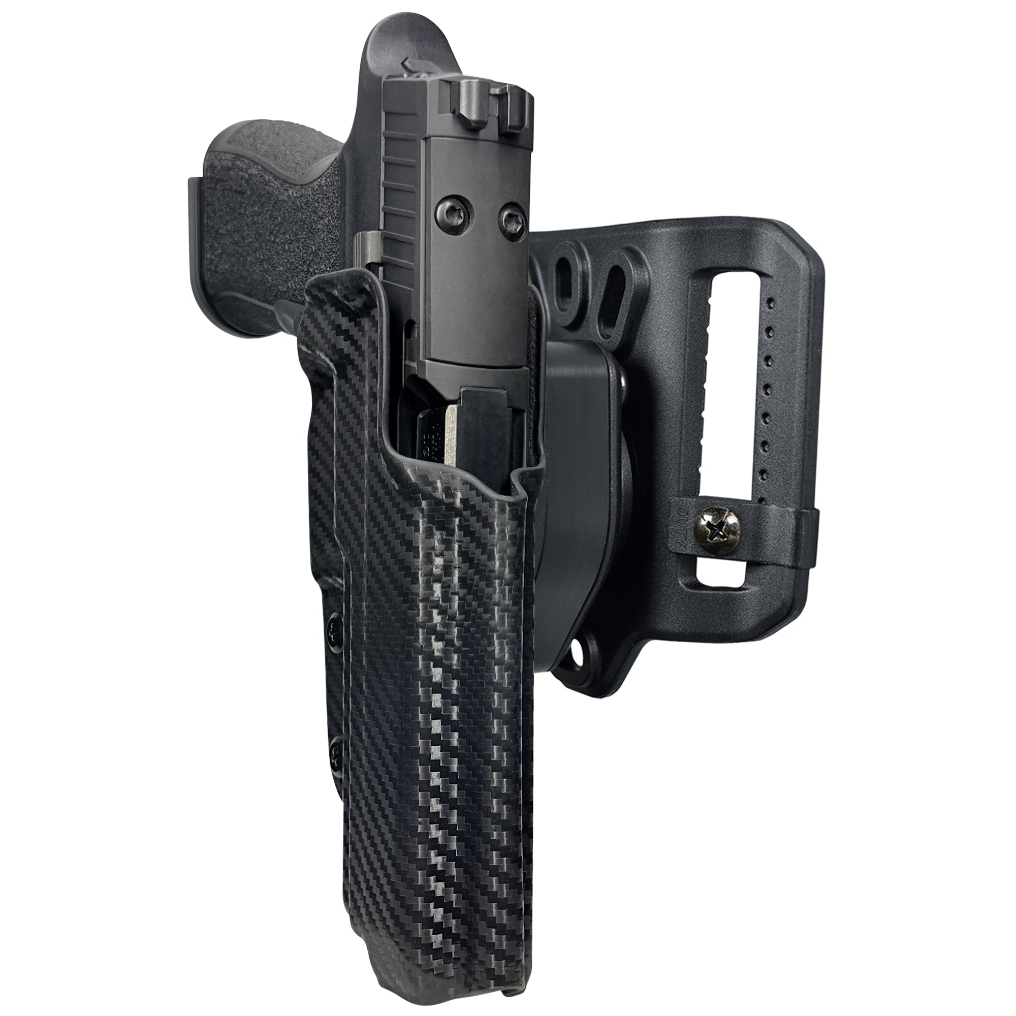 Sig P320 XTEN Quick Release Belt Loop Holster in Carbon Fiber