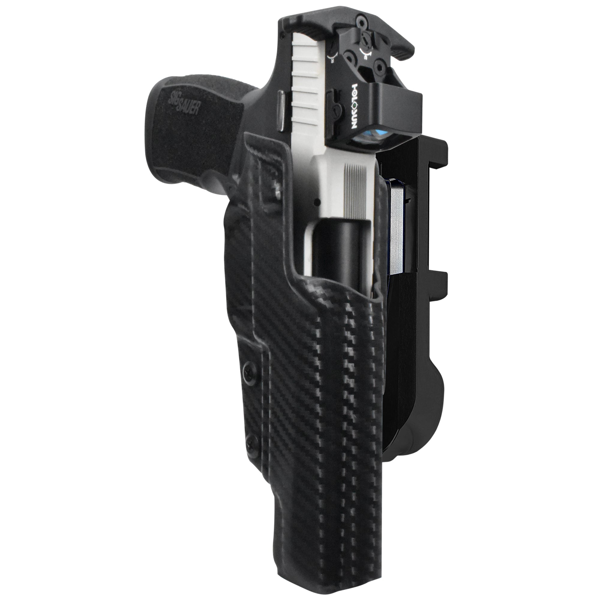 Sig Sauer P322 COMP IDPA Quick Mount Holster with Black Belt Attachment, Carbon Fiber Holster Shell