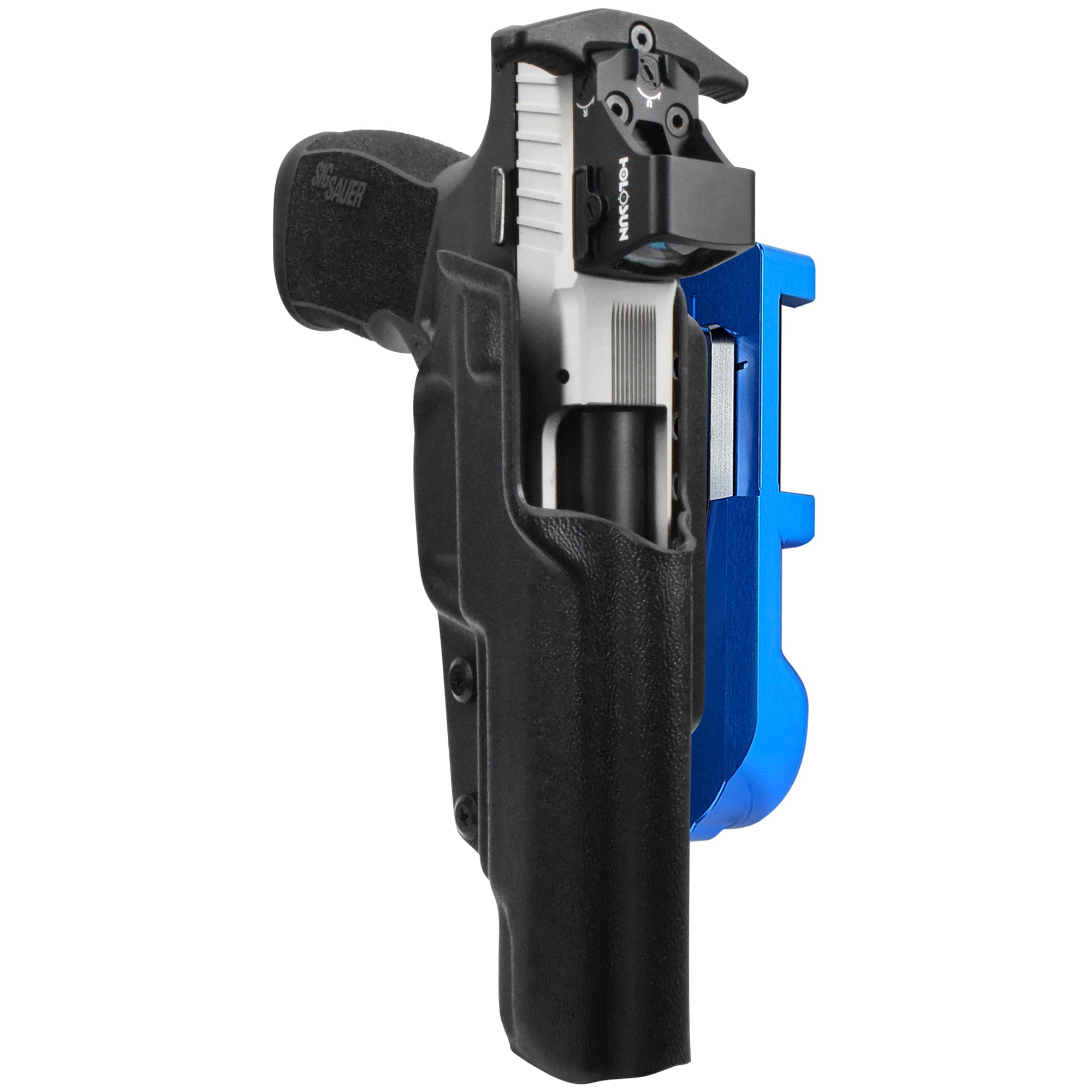 Sig Sauer P322 COMP IDPA Quick Mount Holster with Blue Belt Attachment, Black Holster Shell