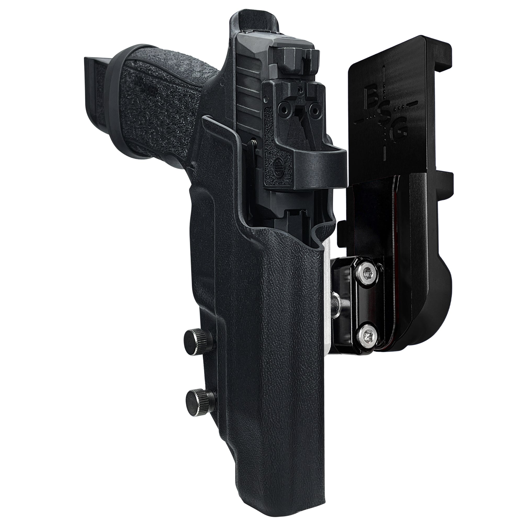 Sig P365 FUSE w/ TLR-7X IPSC/USPA Quick Mount Ball Joint Holster with Black Belt Attachment, Black Holster Shell
