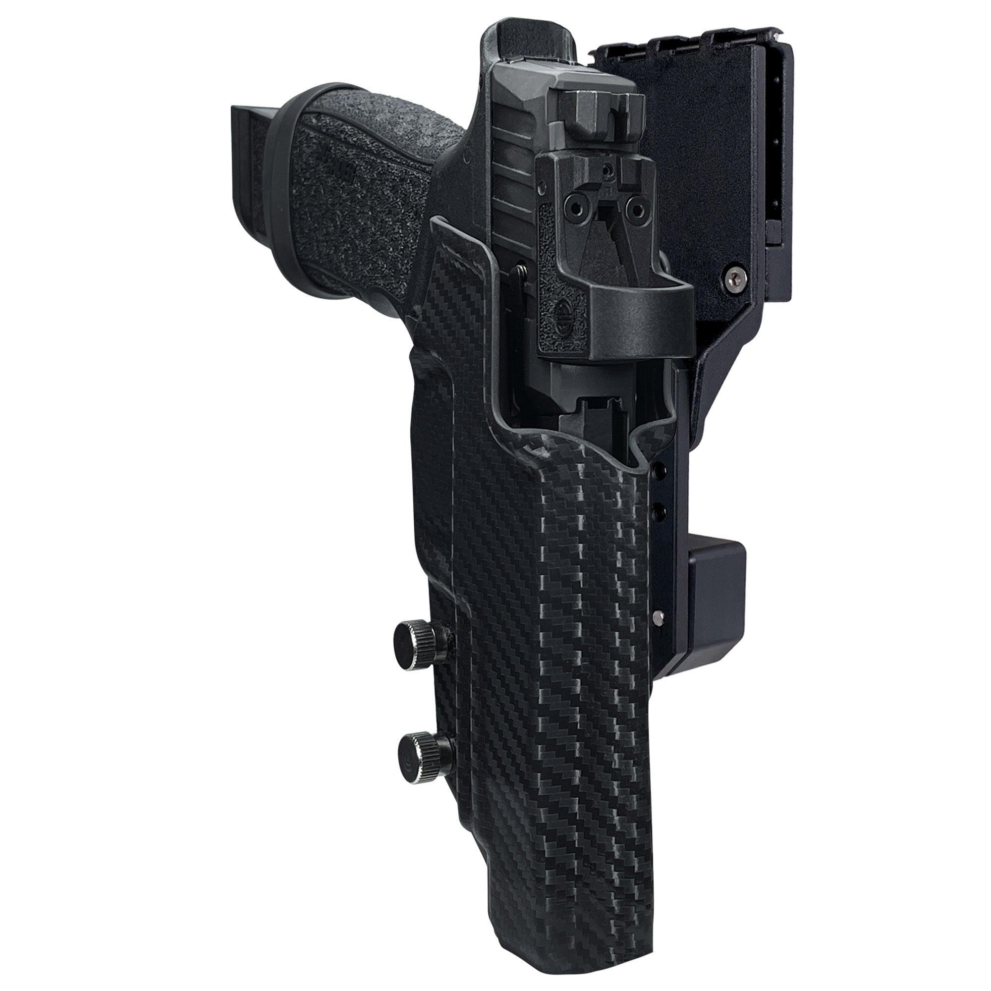 Sig P365 Fuse w/ Thumb Rest Pro Competition Holster in Carbon Fiber