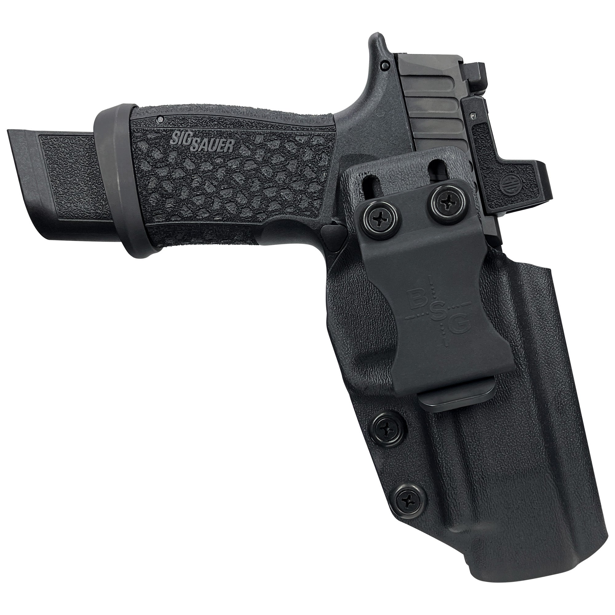 Sig Sauer P365-FUSE OWB IWB Sweat Guard Holster in Black - Front
