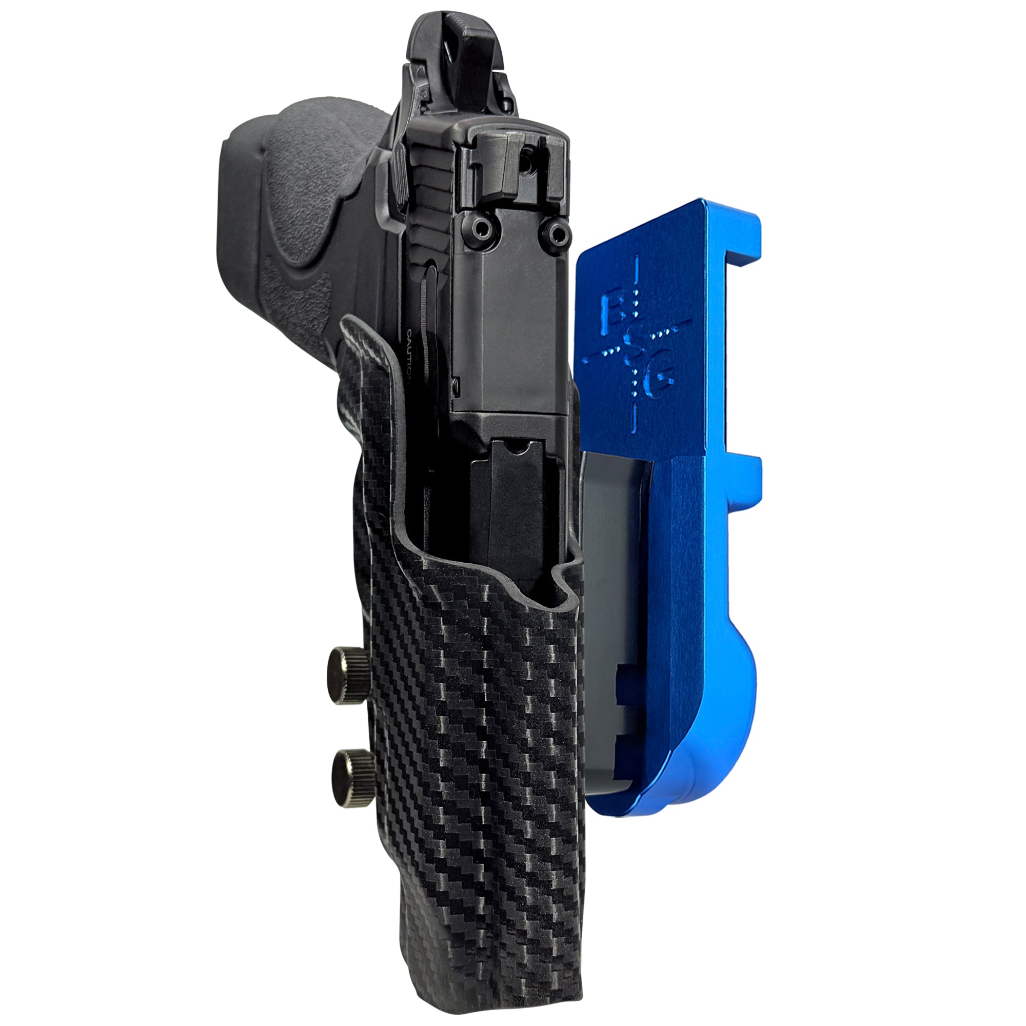 S&W CSX E-Series 3.6'' IPSC/USPA Quick Mount Holster with Blue Belt Attachment, Carbon Fiber Holster Shell