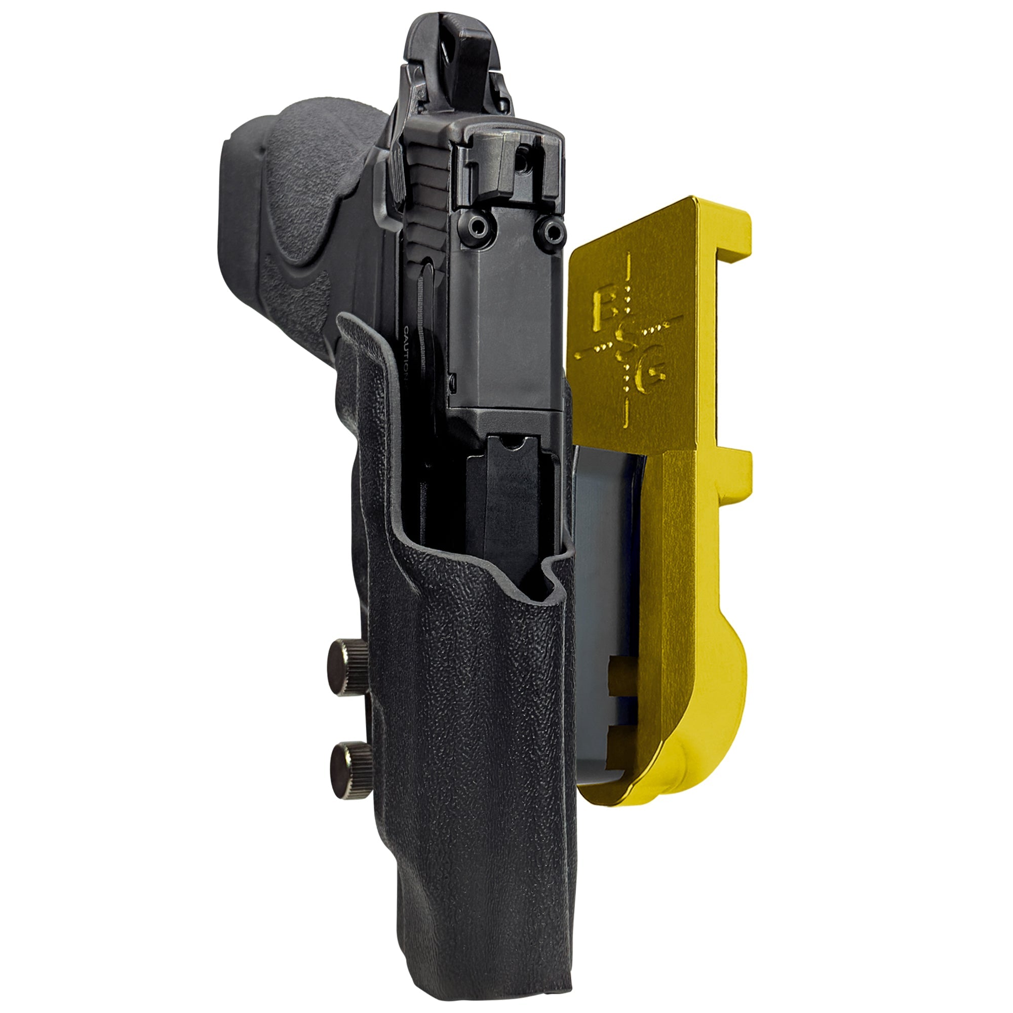S&W CSX E-Series 3.6'' IPSC/USPA Quick Mount Holster with 24K Gold Belt Attachment, Black Holster Shell