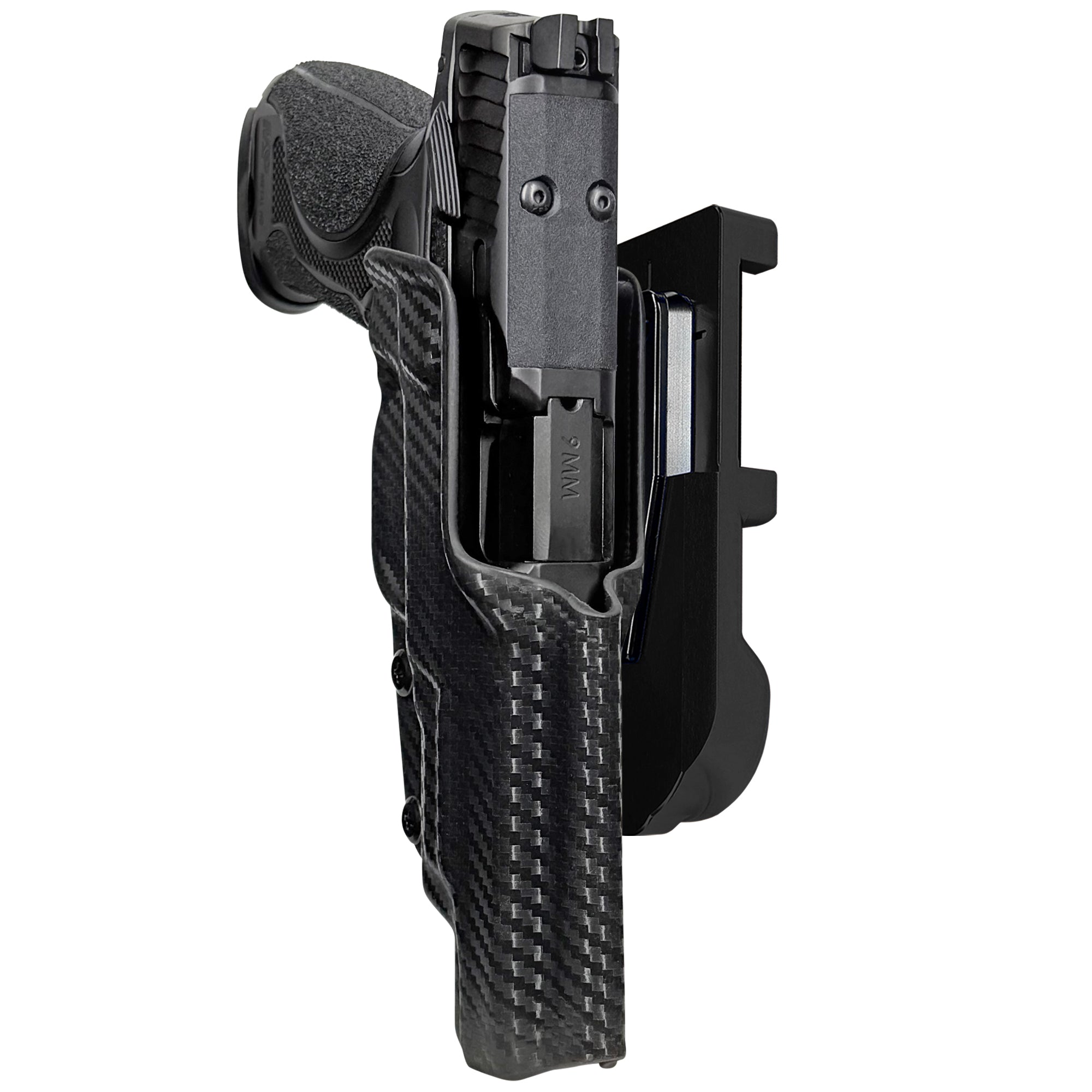 S&W M&P9 M2.0 Metal HD IDPA Quick Mount Holster with Black Belt Attachment, Carbon Fiber Holster Shell