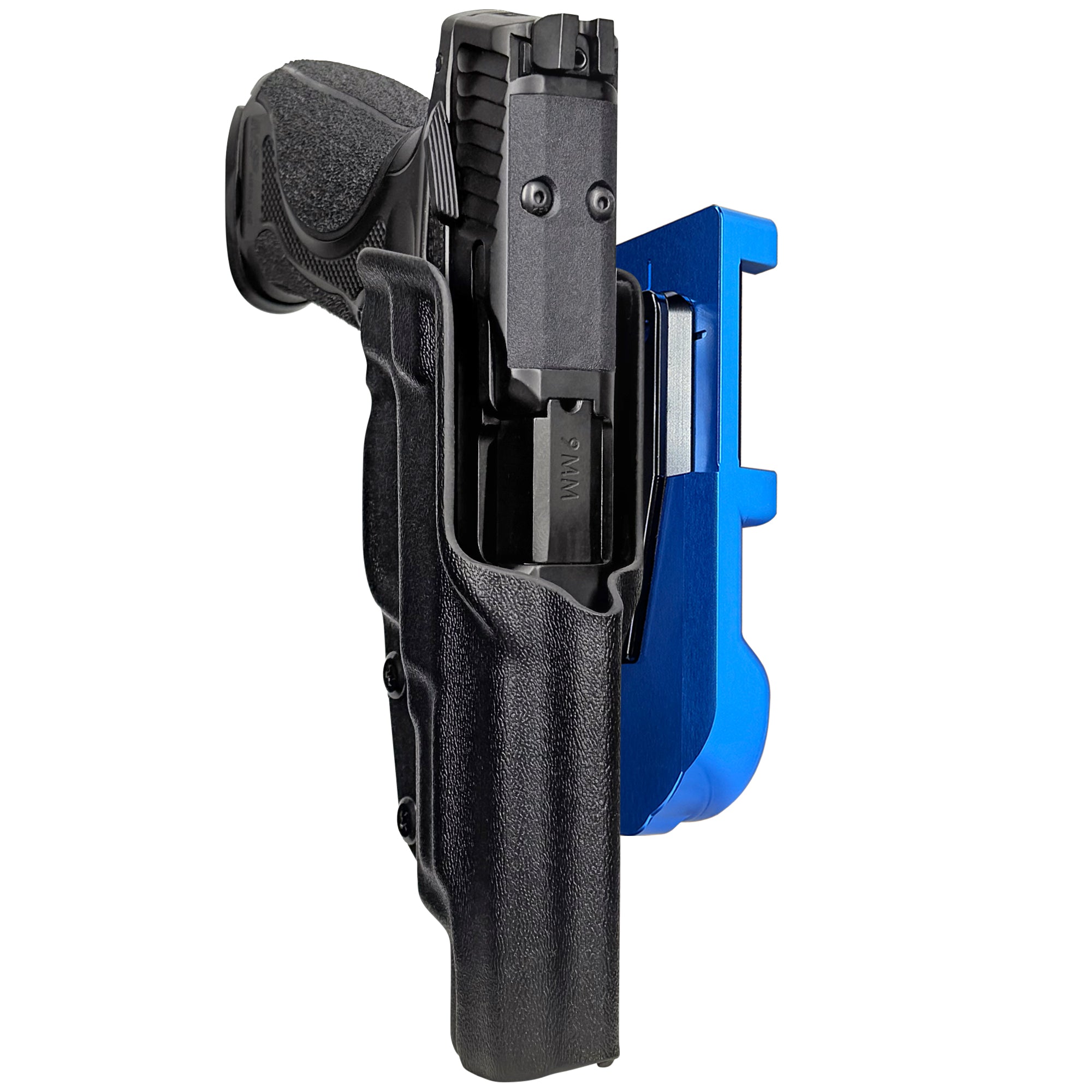 S&W M&P9 M2.0 Metal HD IDPA Quick Mount Holster with Blue Belt Attachment, Black Holster Shell