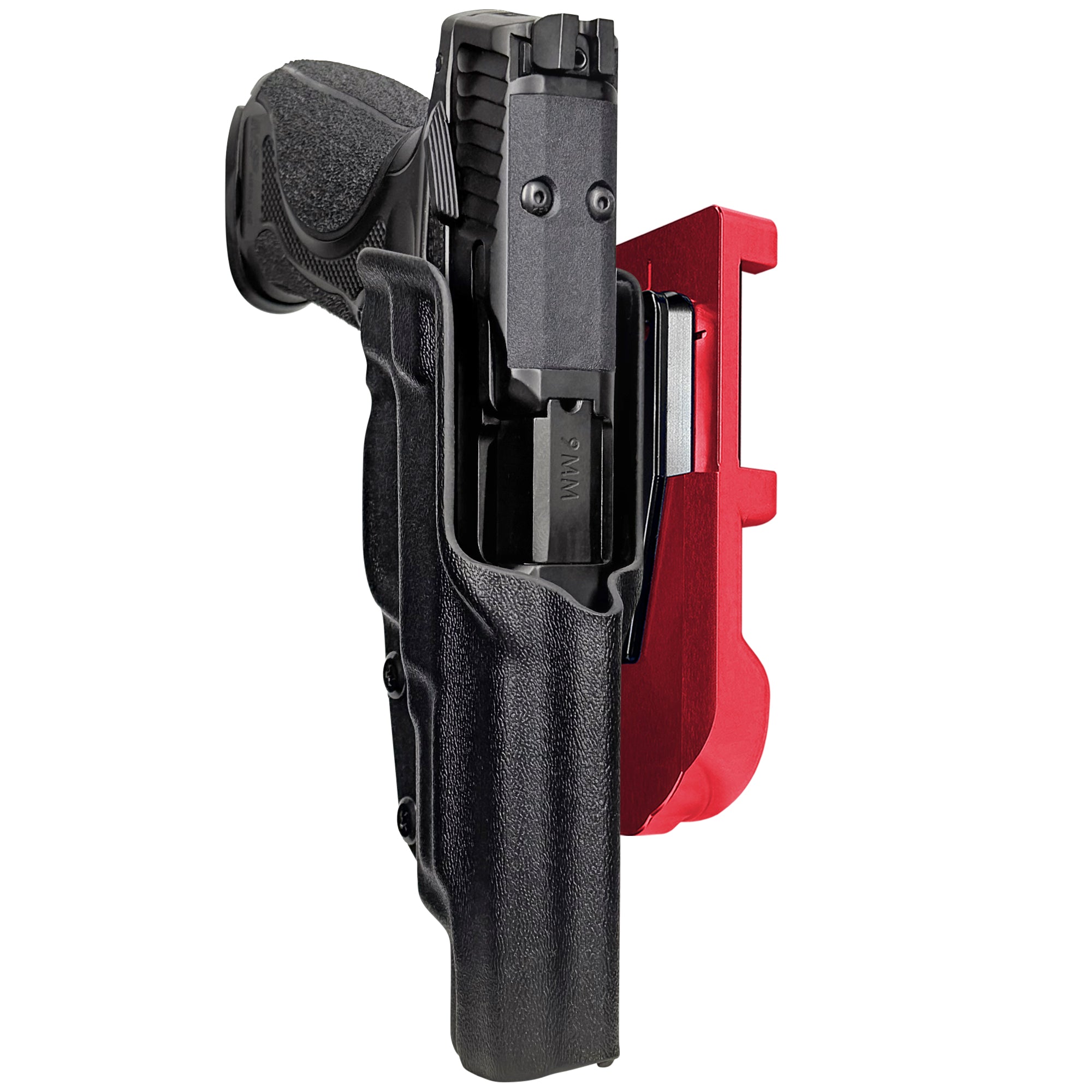 S&W M&P9 M2.0 Metal HD IDPA Quick Mount Holster with Red Belt Attachment, Black Holster Shell