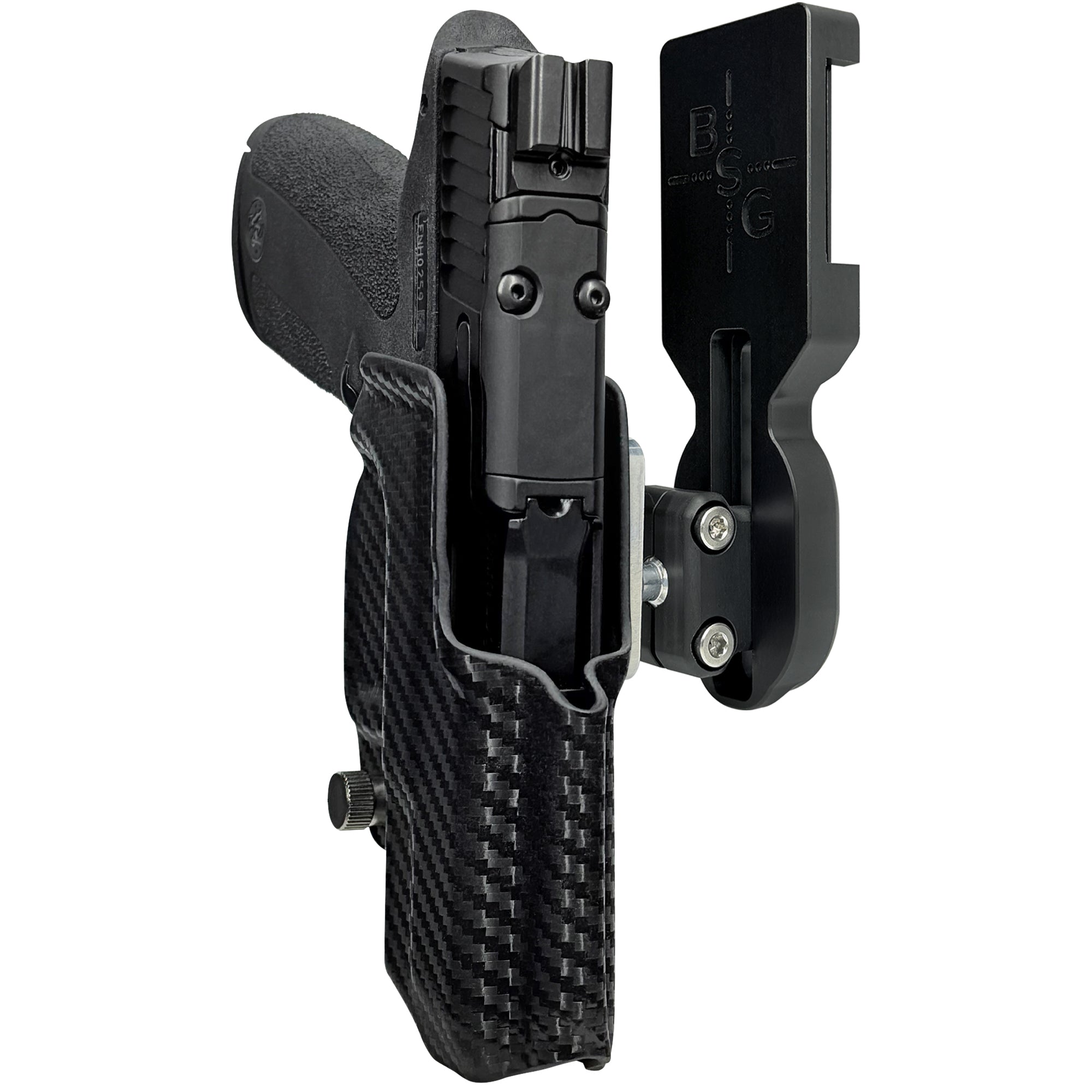 S&W M&P Shield X Pro Ball Joint Competition Holster in Carbon Fiber