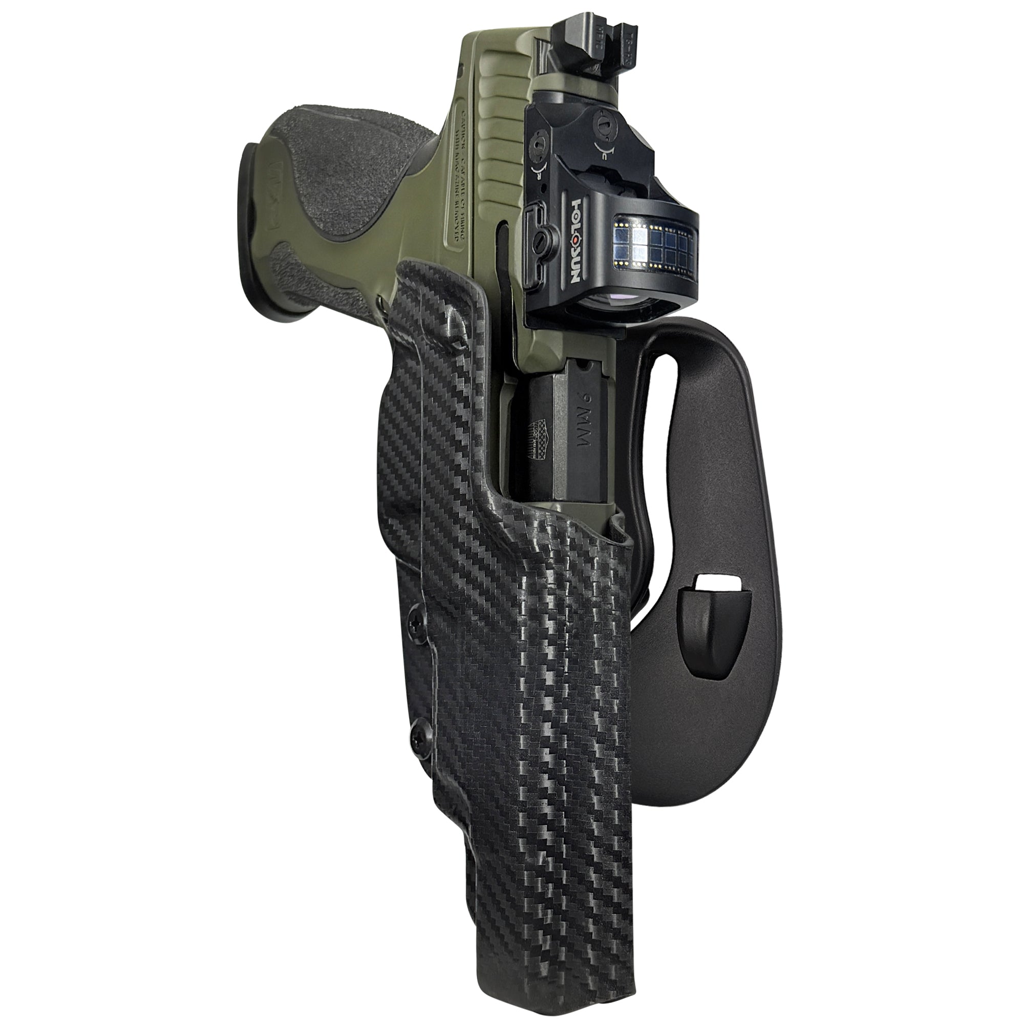 S&W MP9 Spec Series OWB Paddle Holster in Carbon Fiber