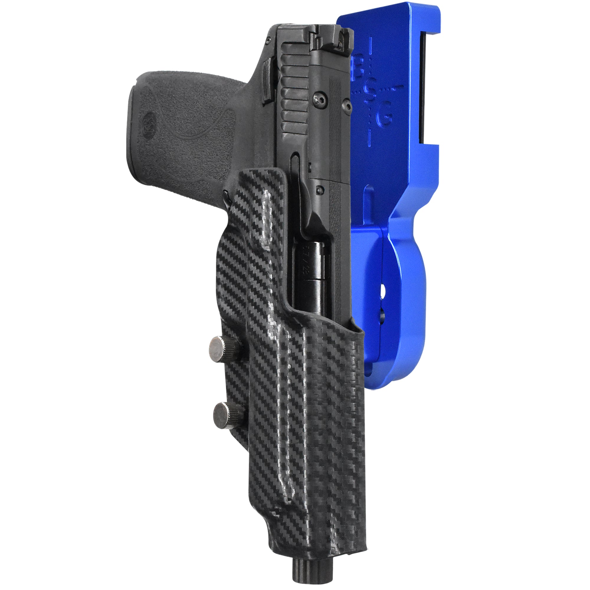 Smith and Wesson M&P 5.7 Pro Heavy Duty Competition Holster in Blue / Carbon Fiber