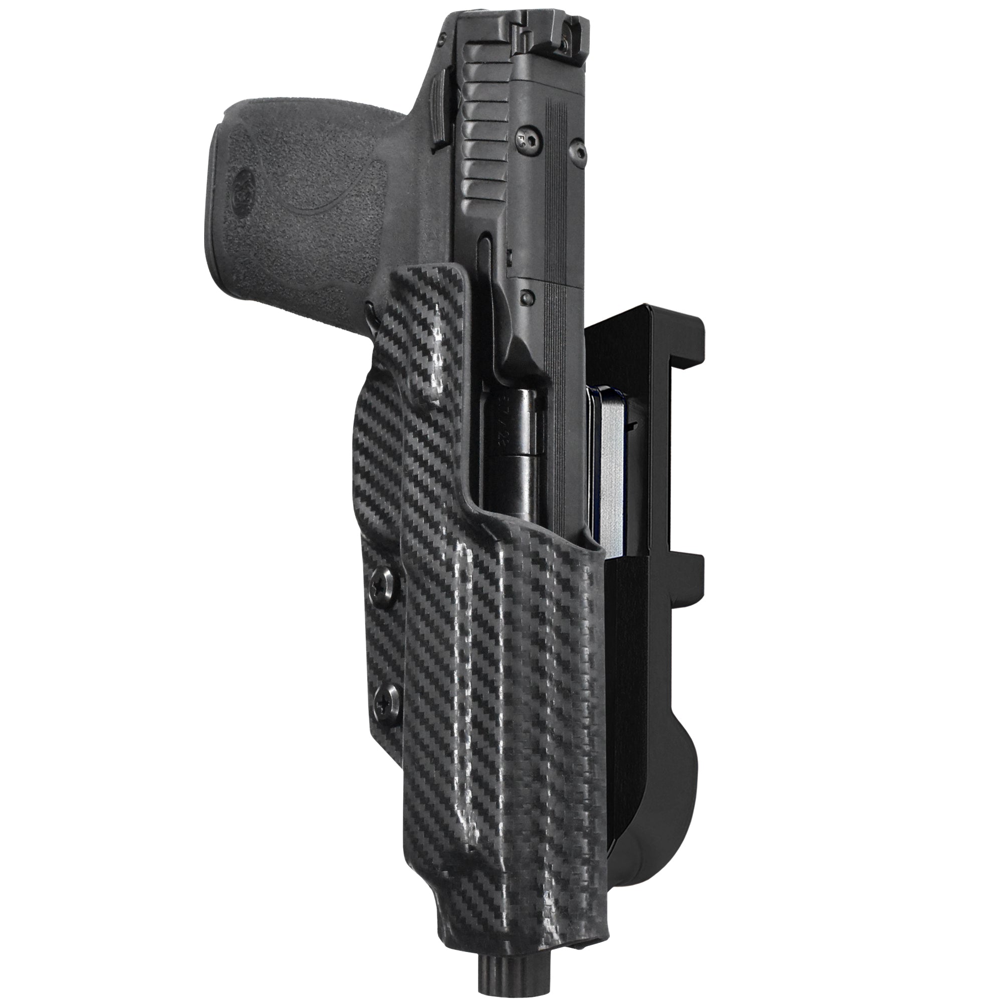 S&W M&P 5.7 IDPA Quick Mount Holster with Black Belt Attachment, Carbon Fiber Holster Shell