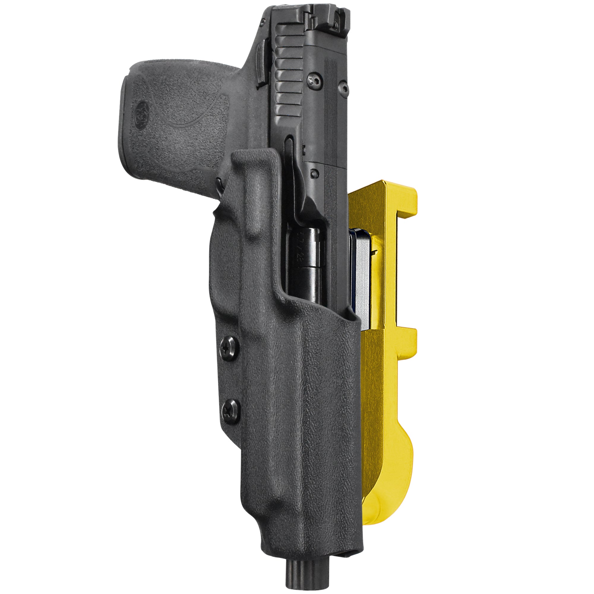 S&W M&P 5.7 IDPA Quick Mount Holster with 24K Gold Belt Attachment, Black Holster Shell