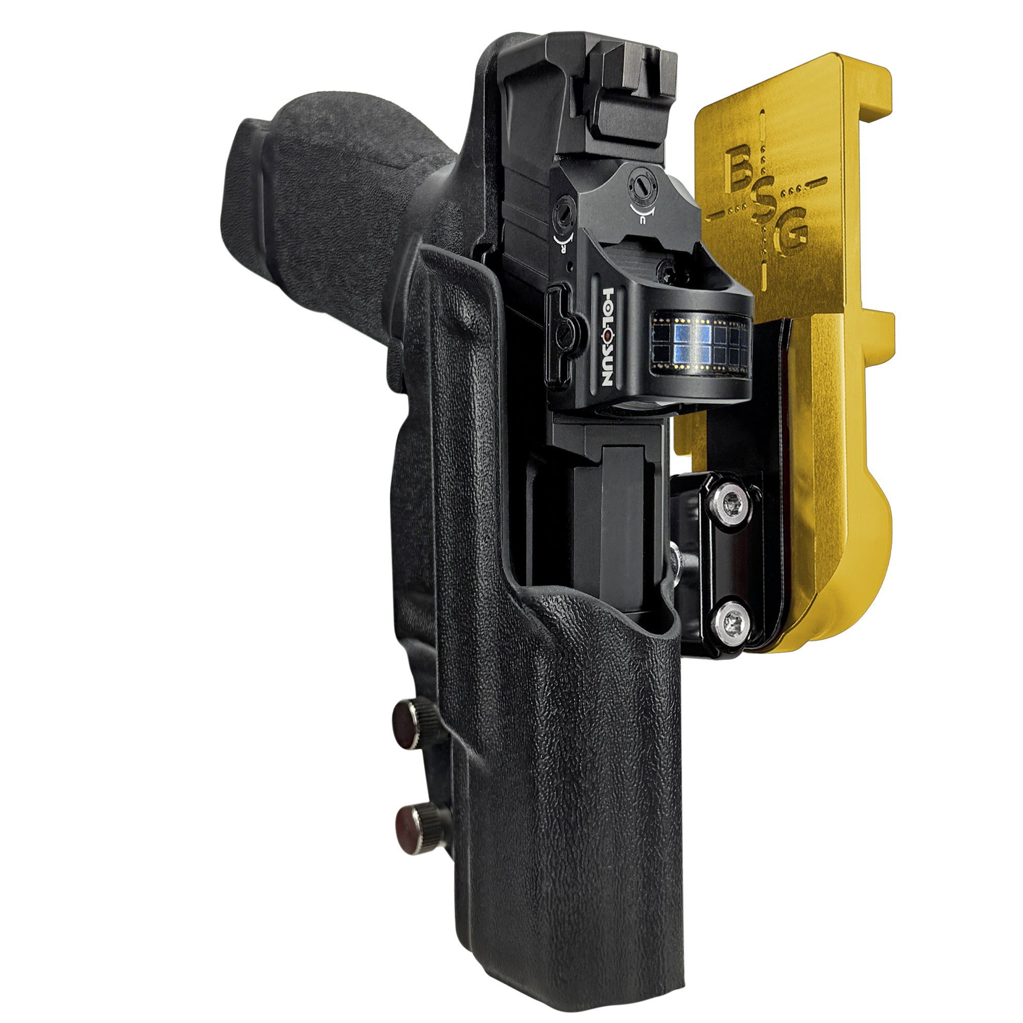 Springfield Echelon 4.0C IPSC/USPA Quick Mount Ball Joint Holster with 24K Gold Belt Attachment, Black Holster Shell