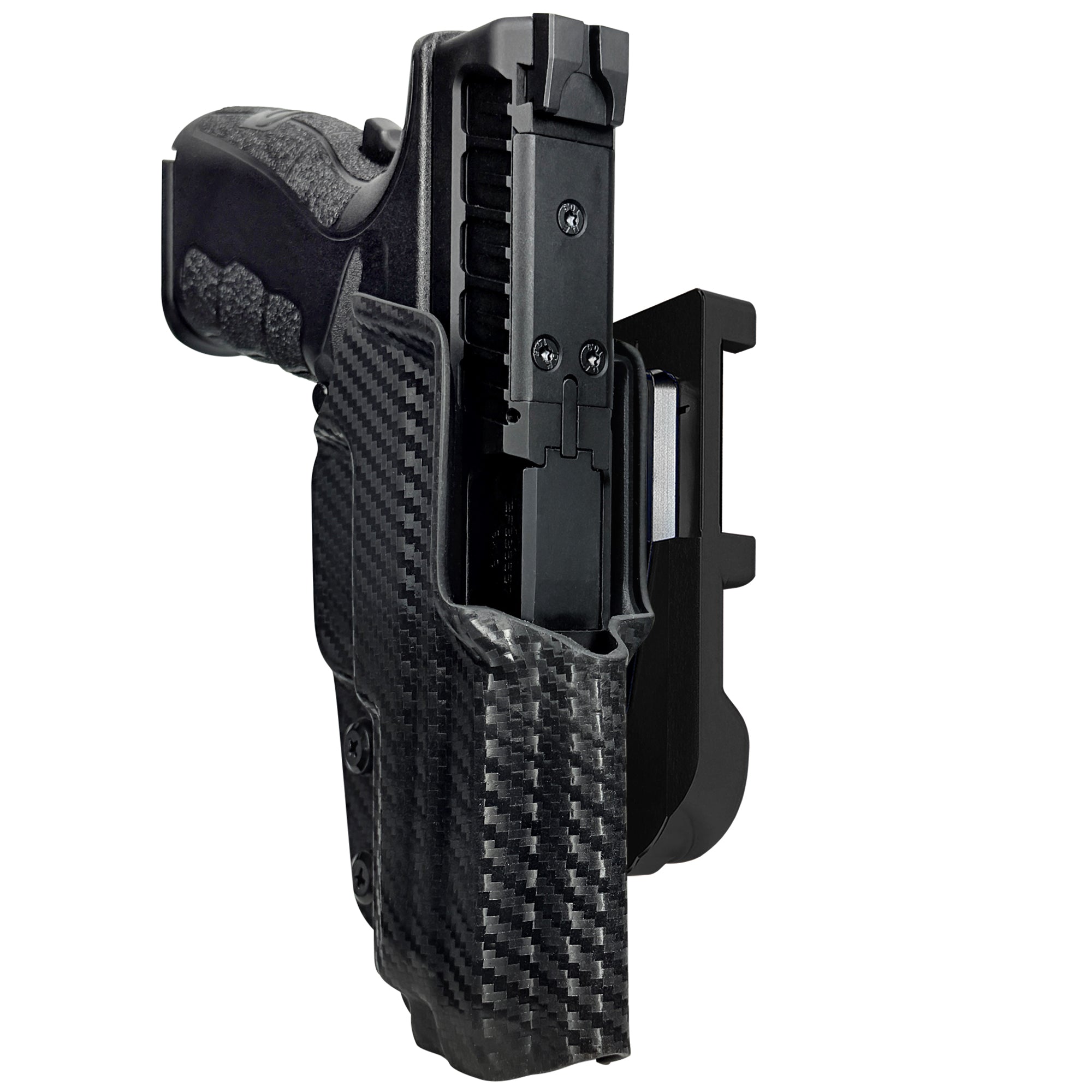 Springfield XD MOD.3 IDPA Quick Mount Holster with Black Belt Attachment, Carbon Fiber Holster Shell