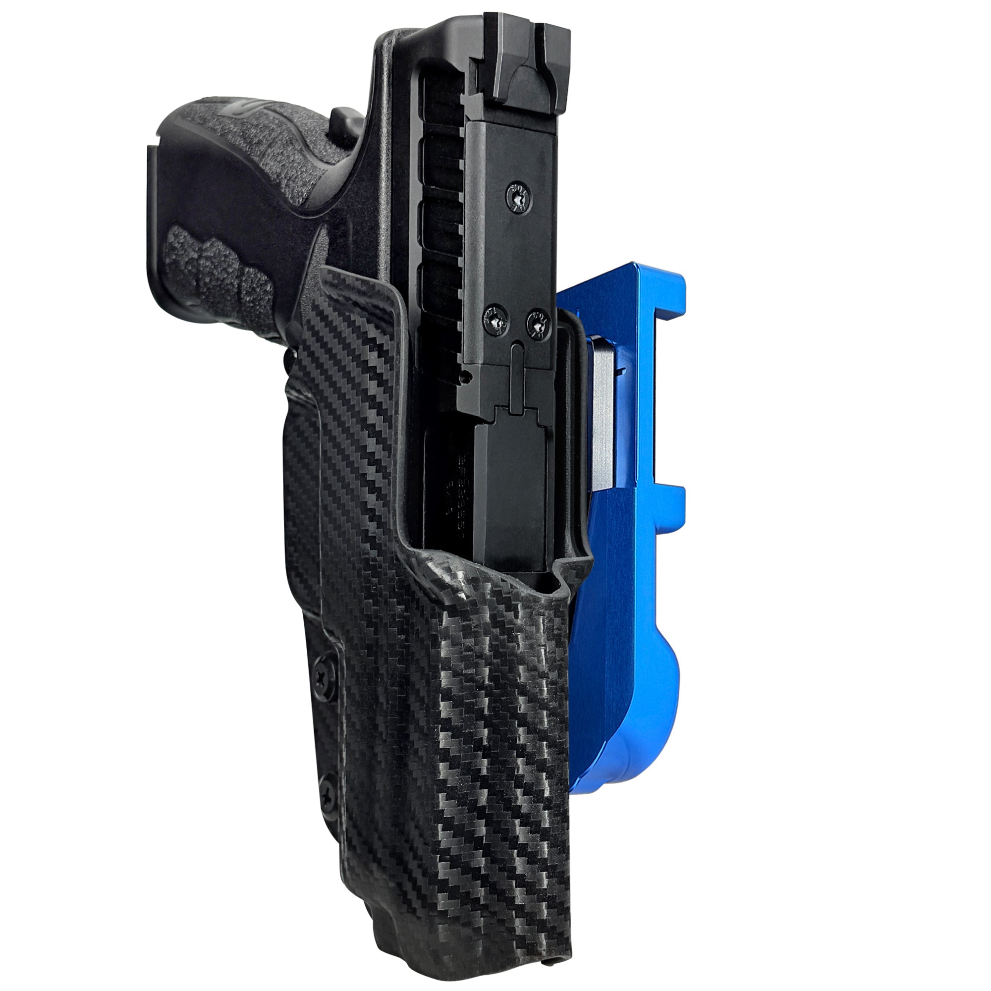 Springfield XD MOD.3 IDPA Quick Mount Holster with Blue Belt Attachment, Carbon Fiber Holster Shell