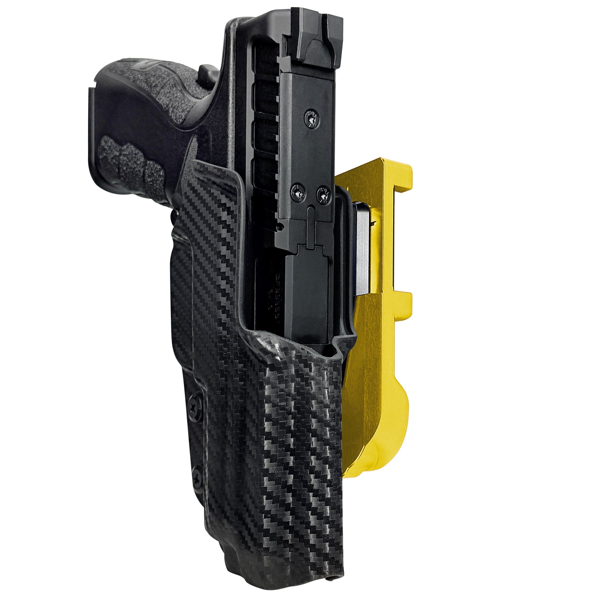Springfield XD MOD.3 IDPA Quick Mount Holster with 24K Gold Belt Attachment, Carbon Fiber Holster Shell
