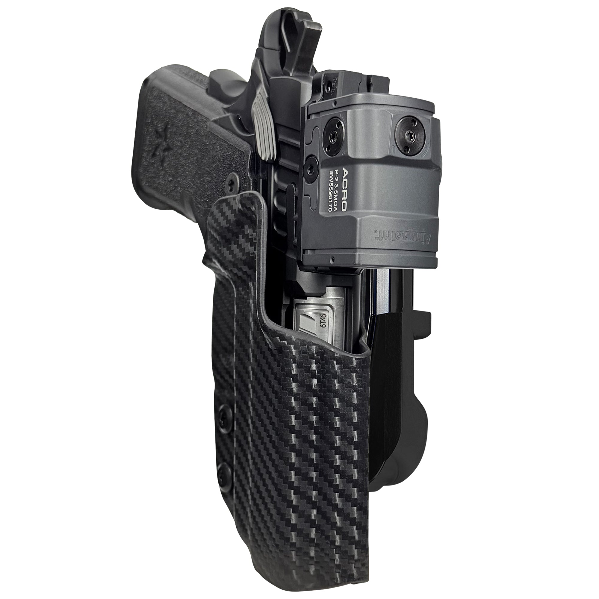 Staccato CS 2024 IDPA Quick Mount Holster with Black Belt Attachment, Carbon Fiber Holster Shell