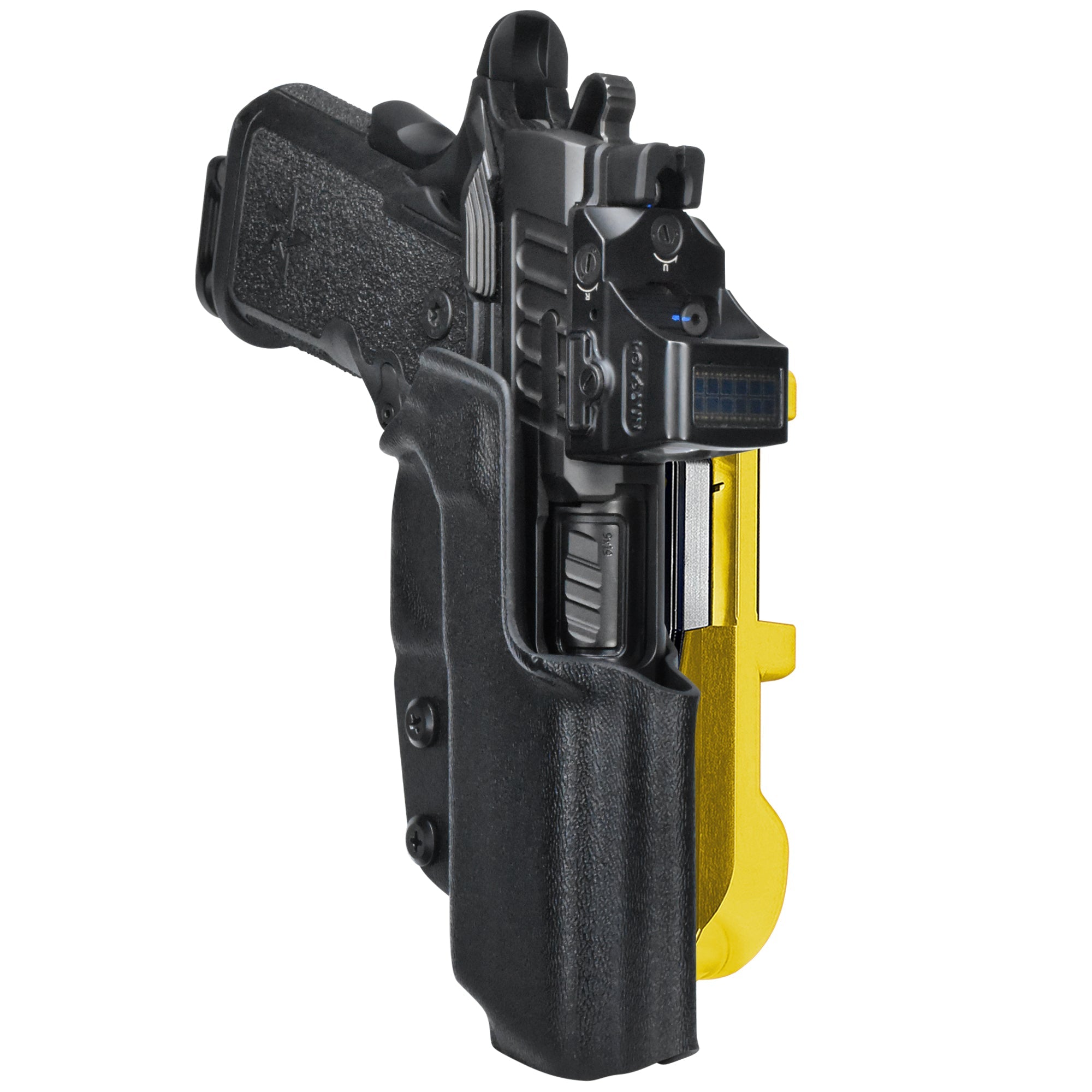 Staccato C 2024 IDPA Quick Mount Holster with 24K Gold Belt Attachment, Black Holster Shell
