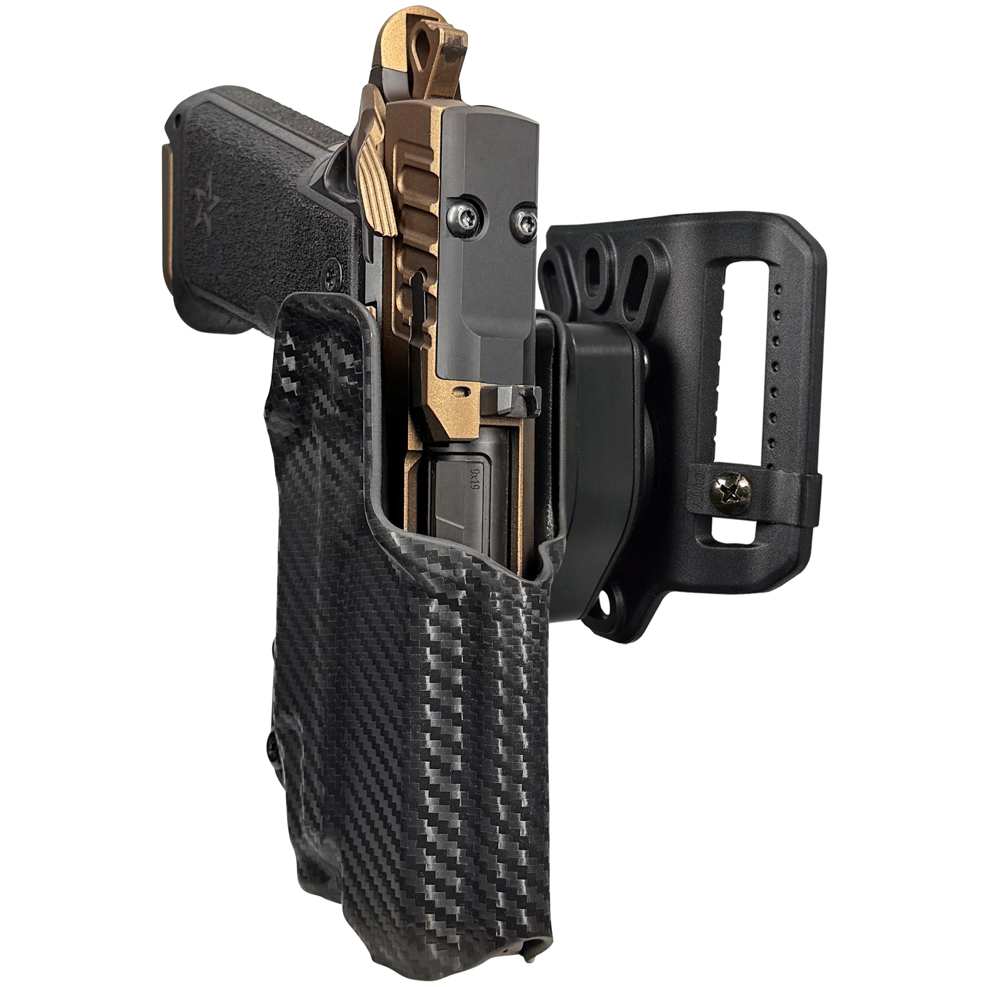 Staccato HD P4 TLR7X Quick Release Belt Loop Holster in Carbon Fiber