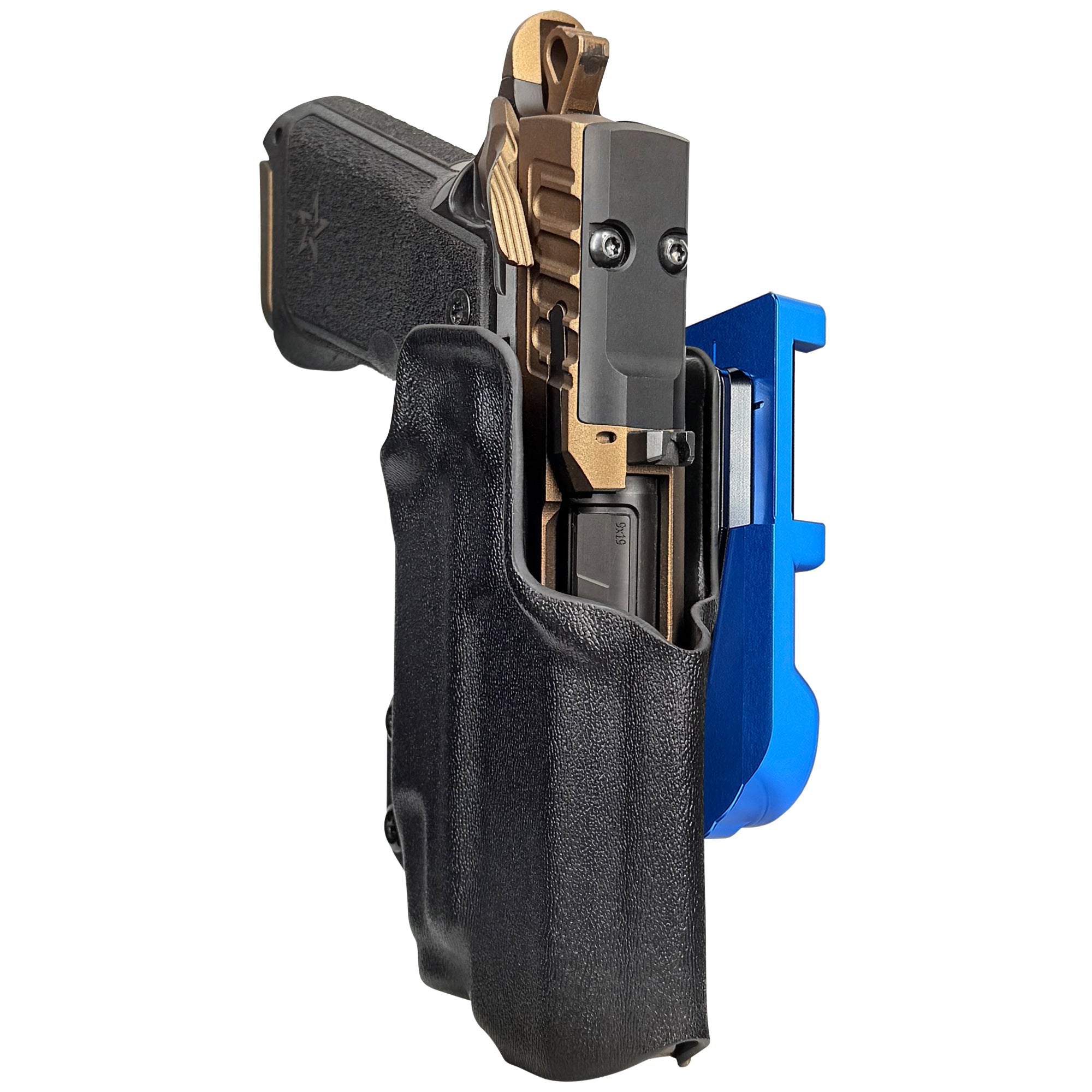 Staccato HD P4 TLR7-X IDPA Quick Mount Holster with Blue Belt Attachment, Black Holster Shell