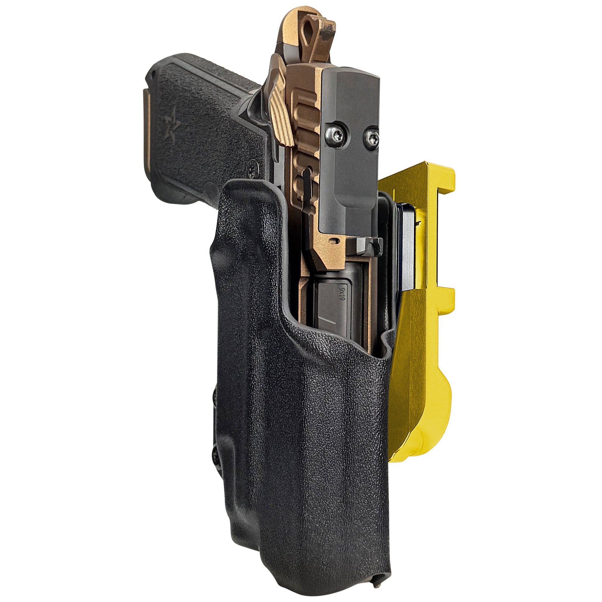 Staccato HD P4 TLR7-X IDPA Quick Mount Holster with 24K Gold Belt Attachment, Black Holster Shell