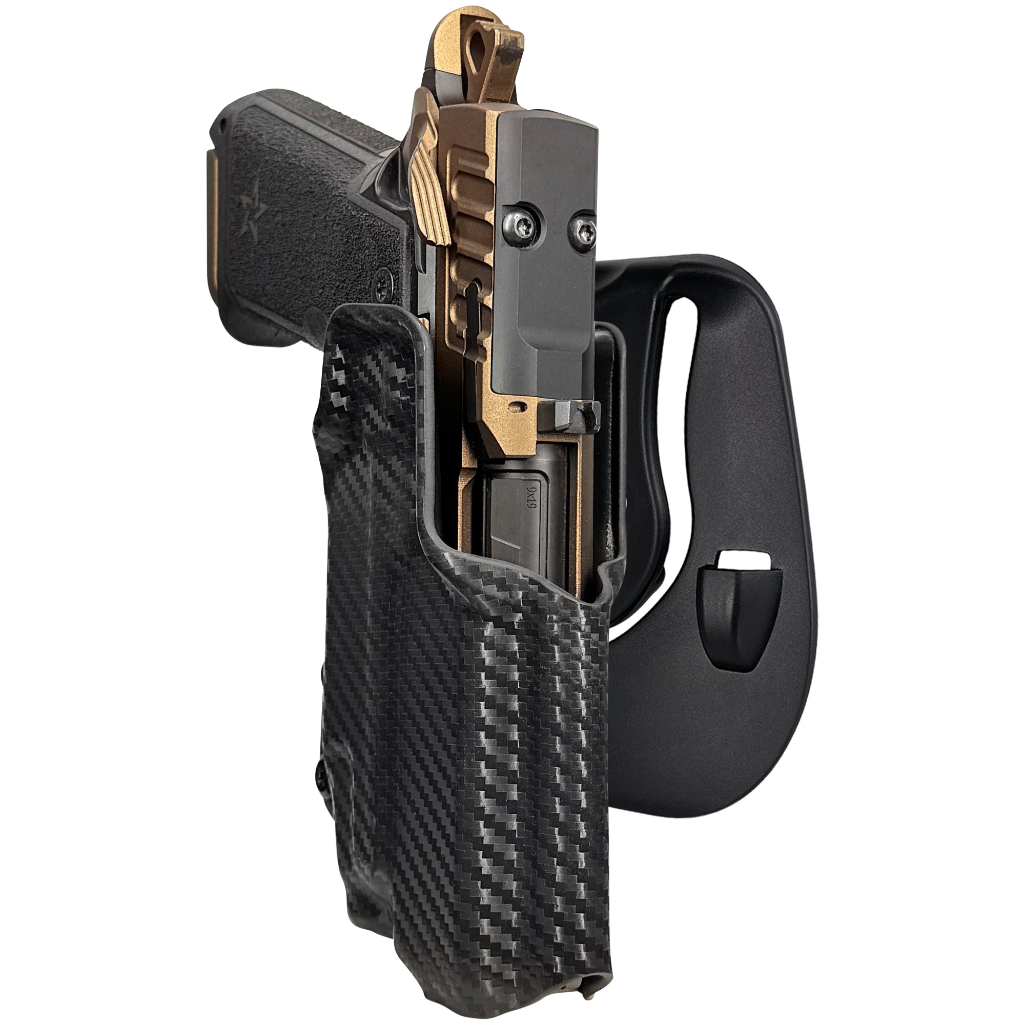 Staccato HD P4 TLR7X OWB Paddle Holster in Carbon Fiber