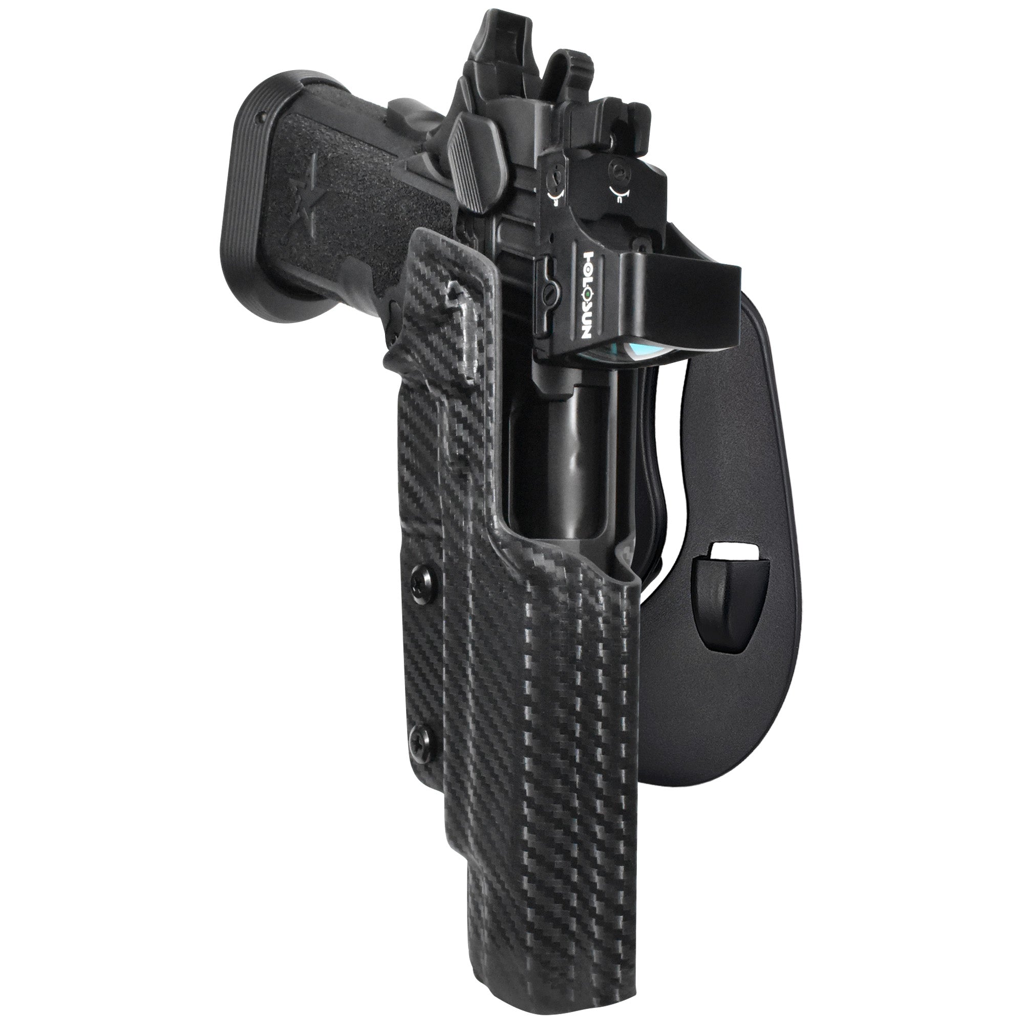 Staccato XL OWB Paddle Holster in Carbon Fiber