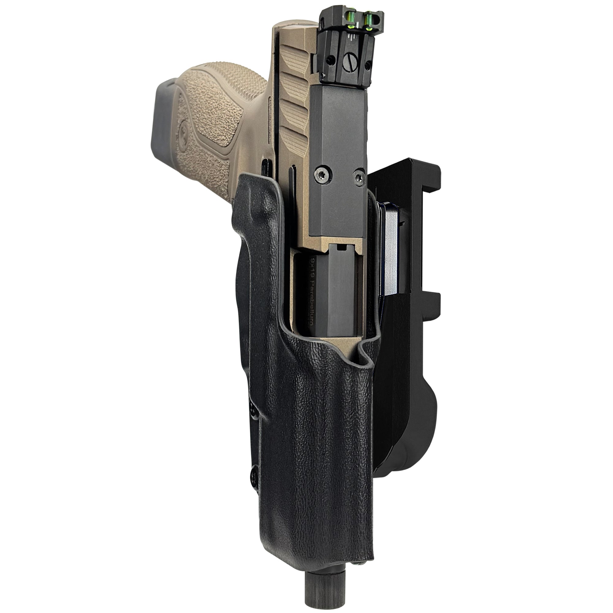 Stoeger STR-9 Combat SX IDPA Quick Mount Holster with Black Belt Attachment, Black Holster Shell