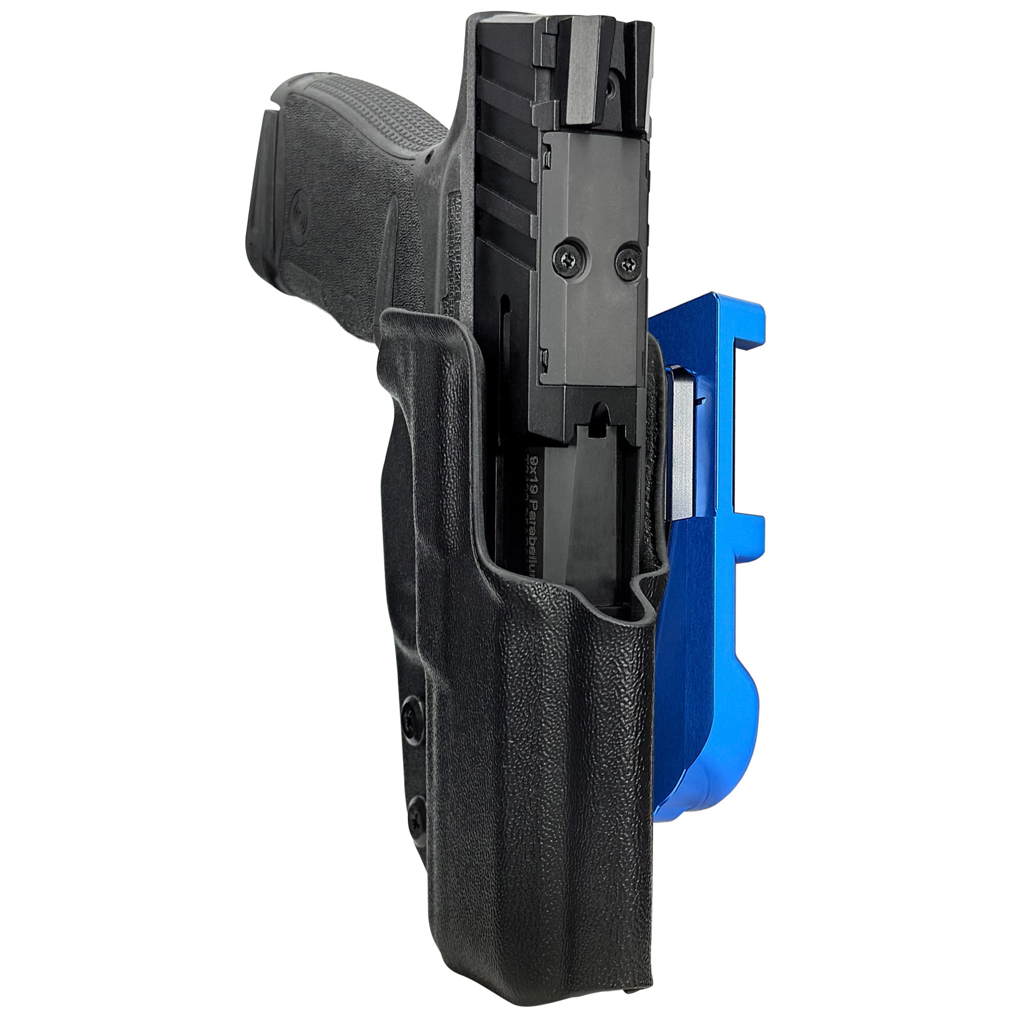 Stoeger STR-9 ThinLine IDPA Quick Mount Holster with Blue Belt Attachment, Black Holster Shell