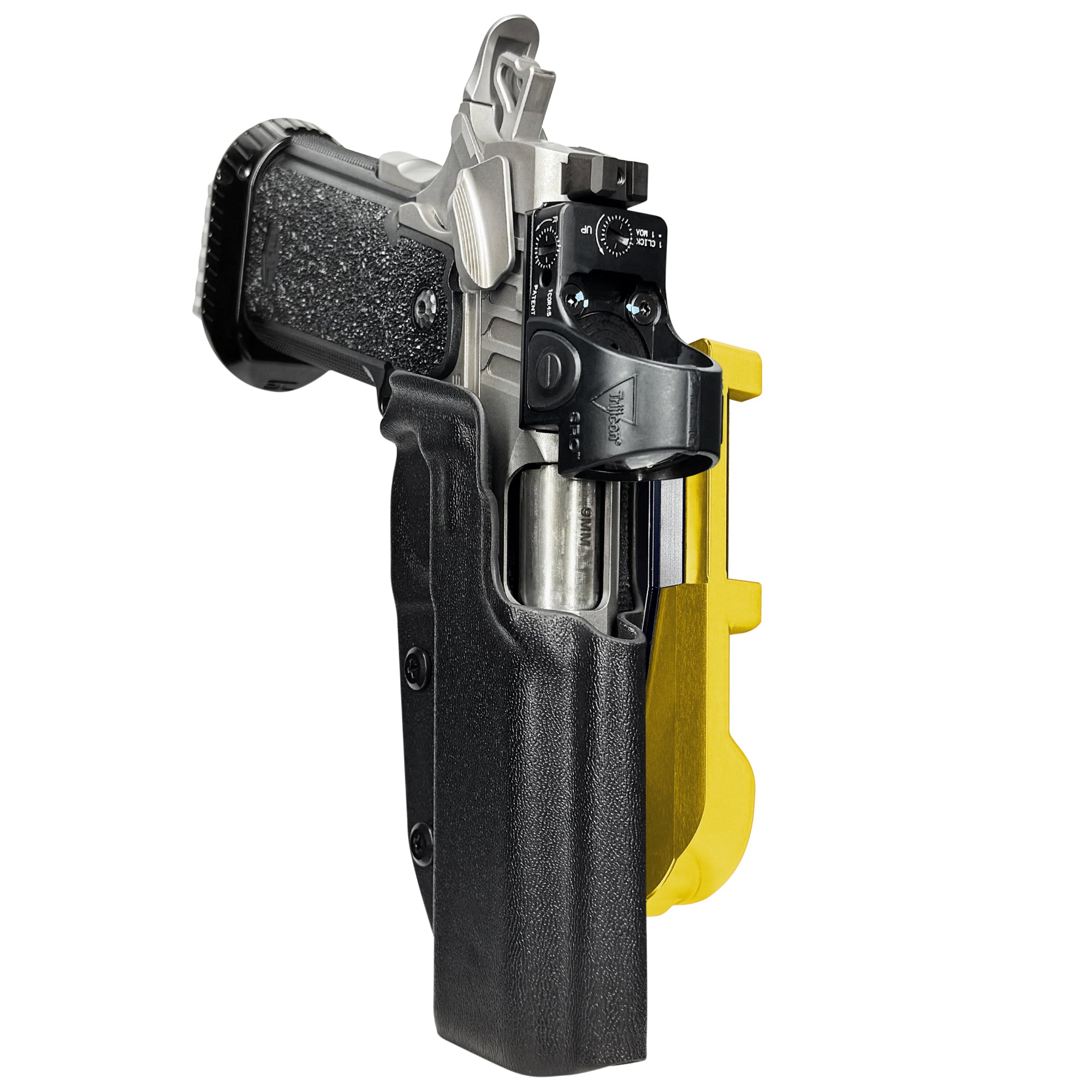 Bul Armory TAC PRO/COMP IDPA Quick Mount Holster with 24K Gold Belt Attachment, Black Holster Shell