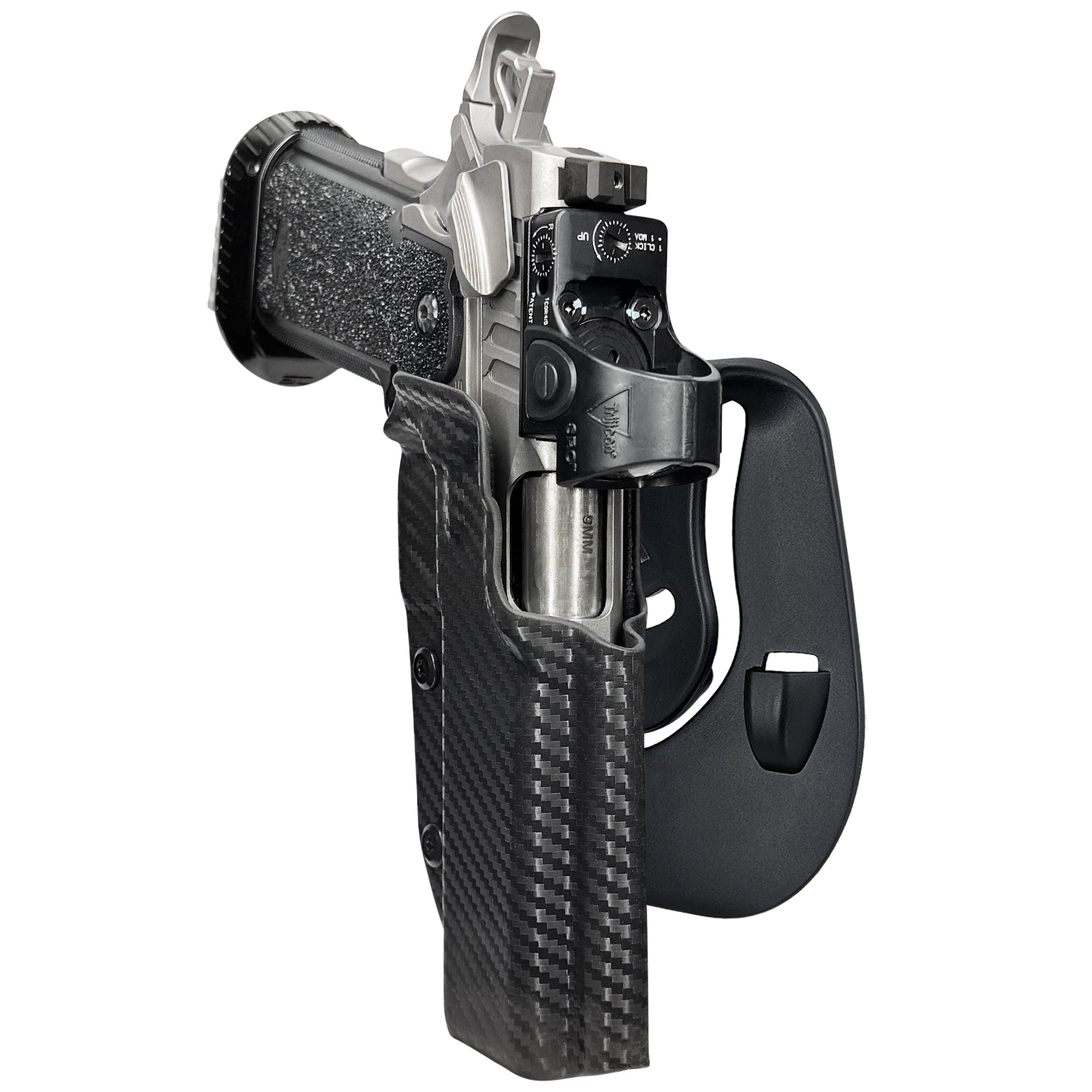 Bul Armory TAC PRO/COMP OWB Paddle Holster in Carbon Fiber
