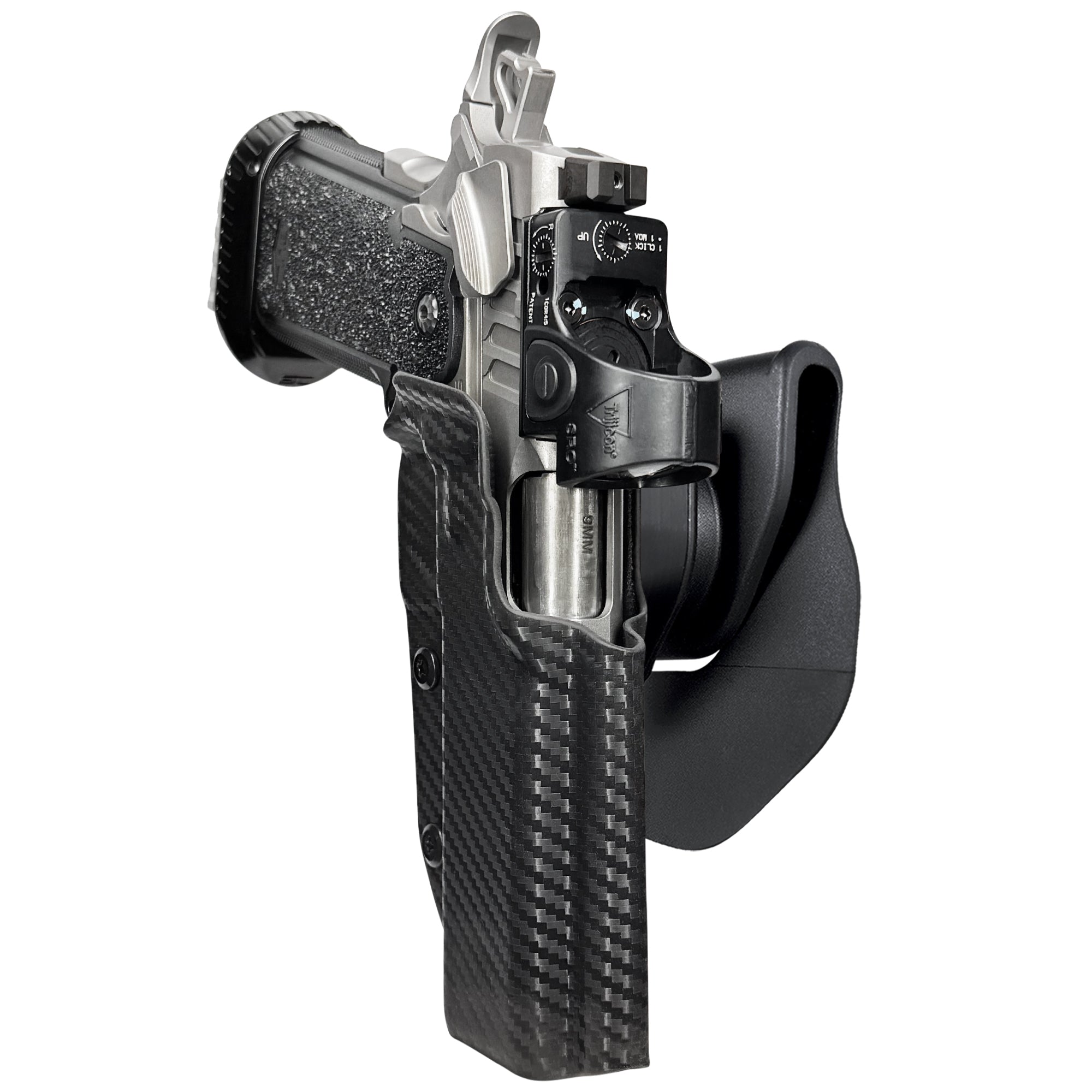 Bul Armory TAC PRO/COMP OWB Quick Release Paddle Holster in Carbon Fiber