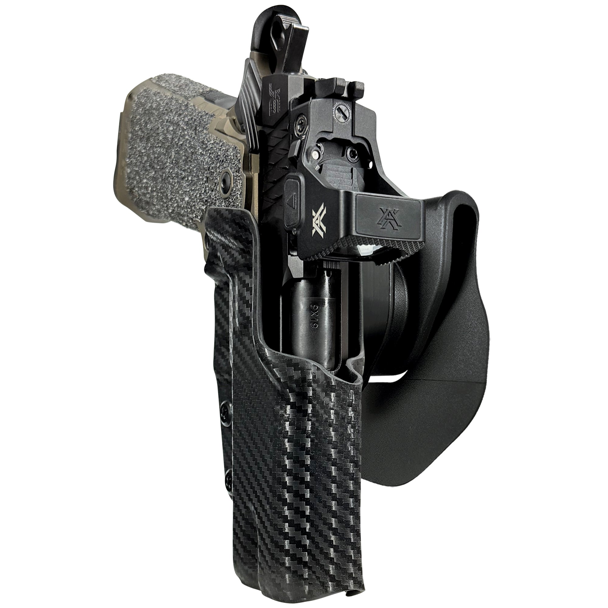 Jacob Grey HEX OWB Quick Release Paddle Holster in Carbon Fiber