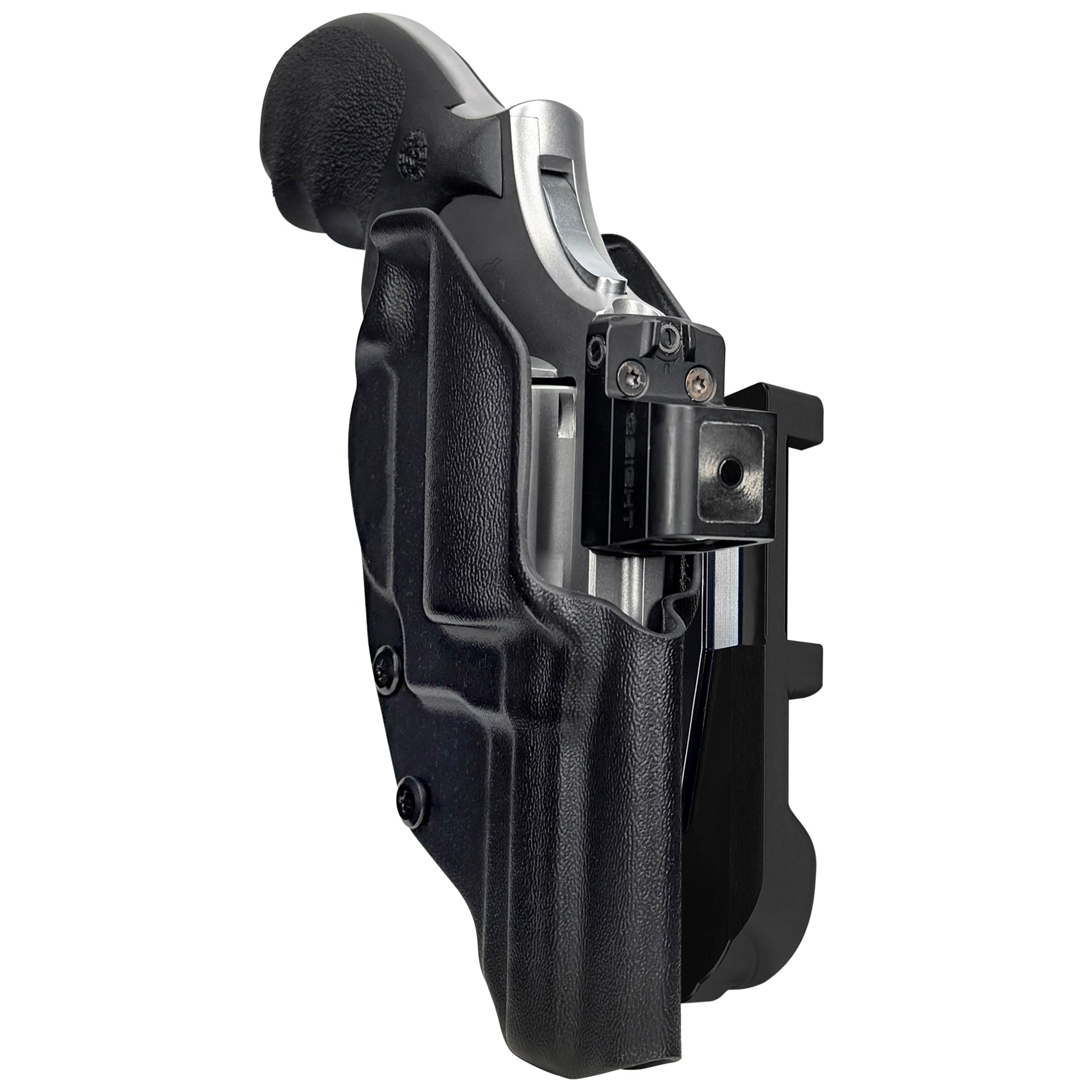 Taurus 66 Combat IDPA Quick Mount Holster with Black Belt Attachment, Black Holster Shell