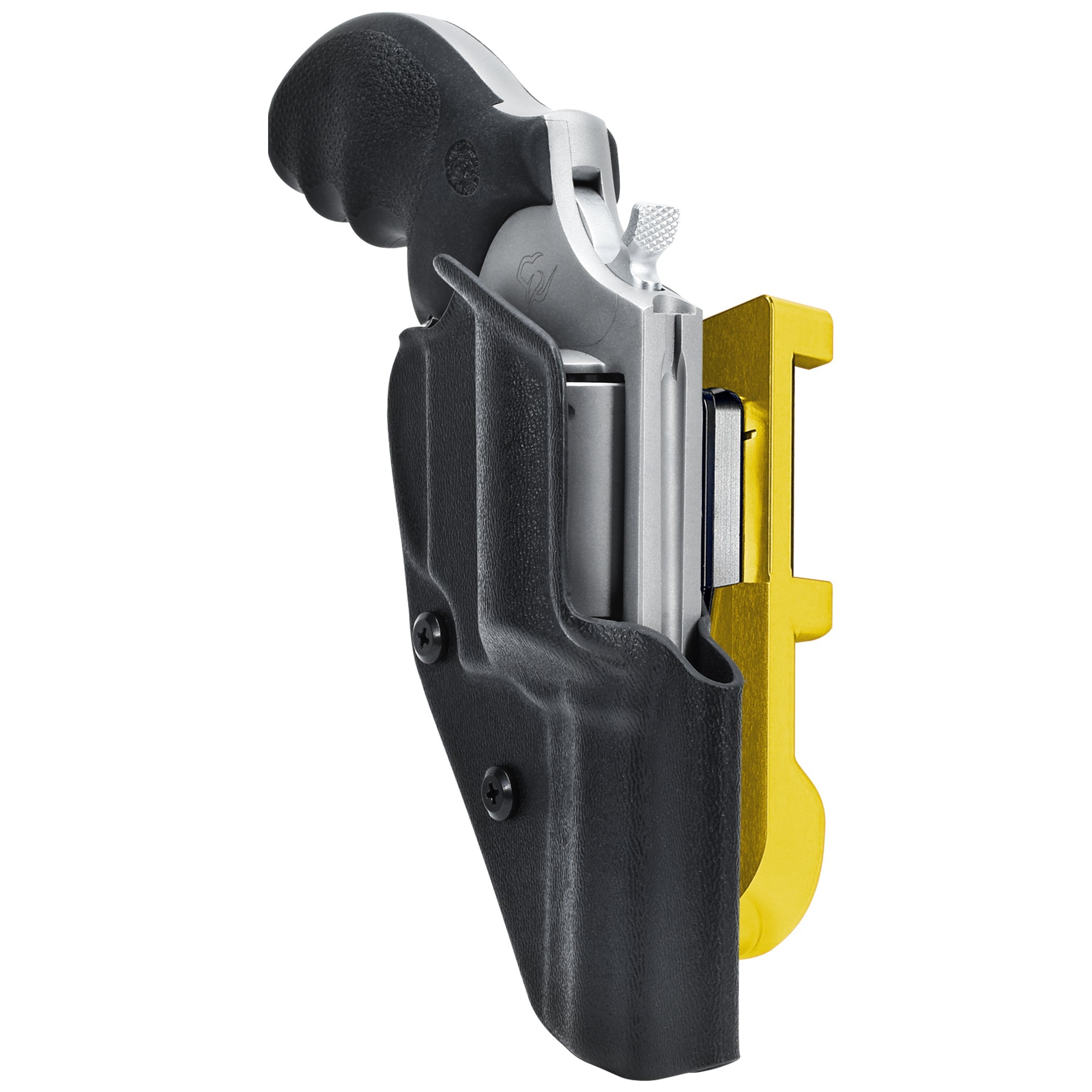 Taurus Defender 605 3in IDPA Quick Mount Holster with 24K Gold Belt Attachment, Black Holster Shell