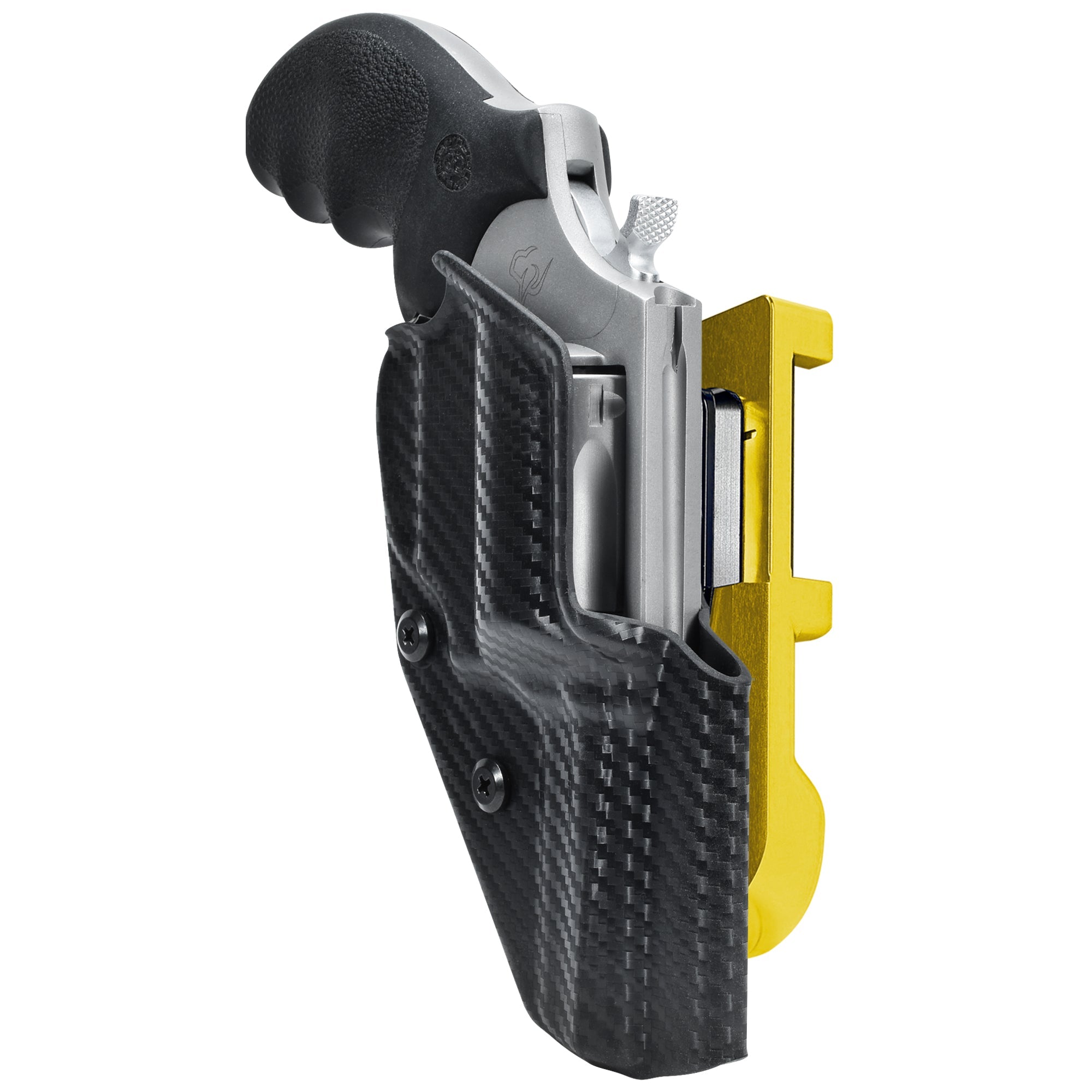 Taurus Defender 605 3in IDPA Quick Mount Holster with 24K Gold Belt Attachment, Carbon Fiber Holster Shell