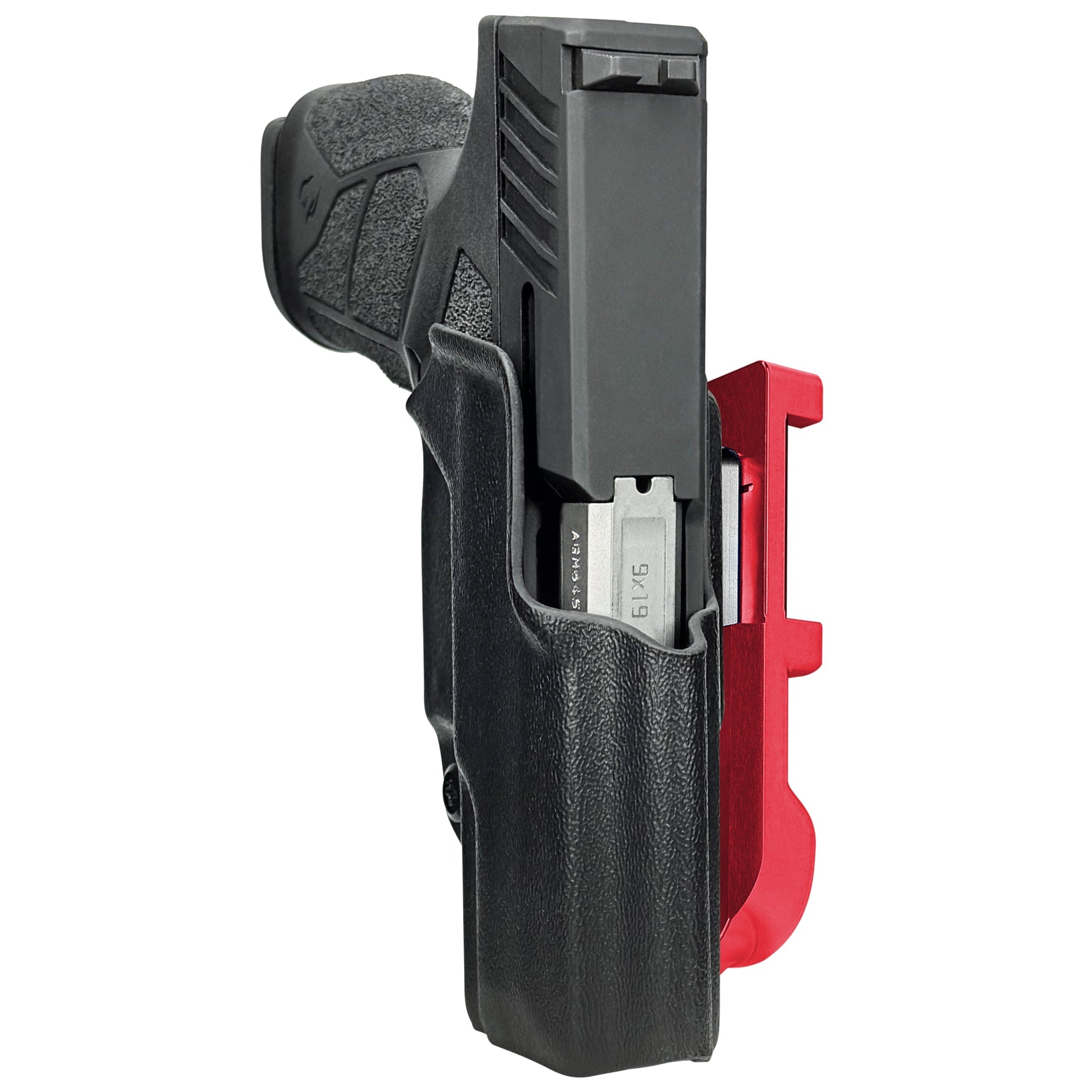 Taurus GX2 IDPA Quick Mount Holster with Red Belt Attachment, Black Holster Shell