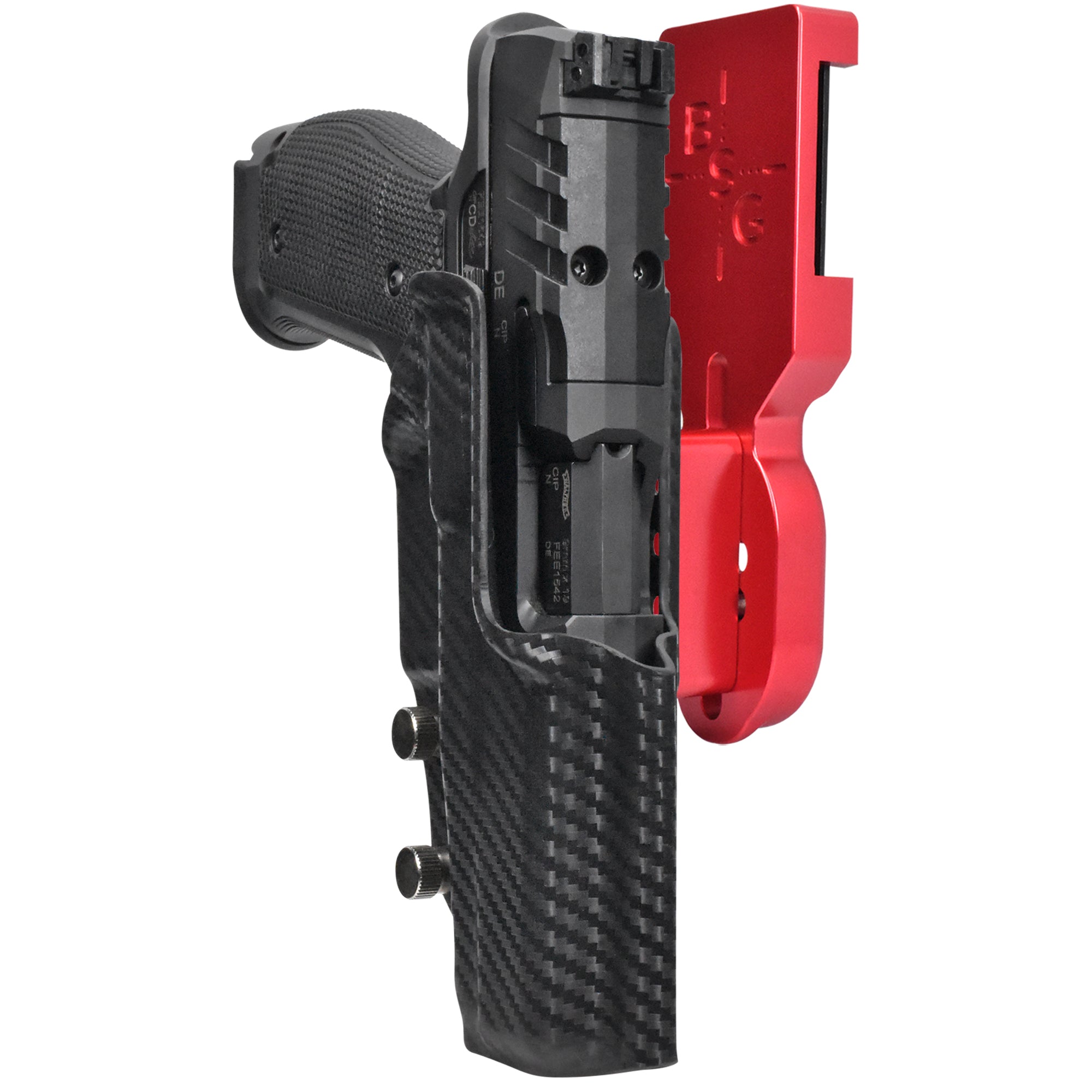 Pro Heavy Duty Competition Holster Red / Carbon Fiber