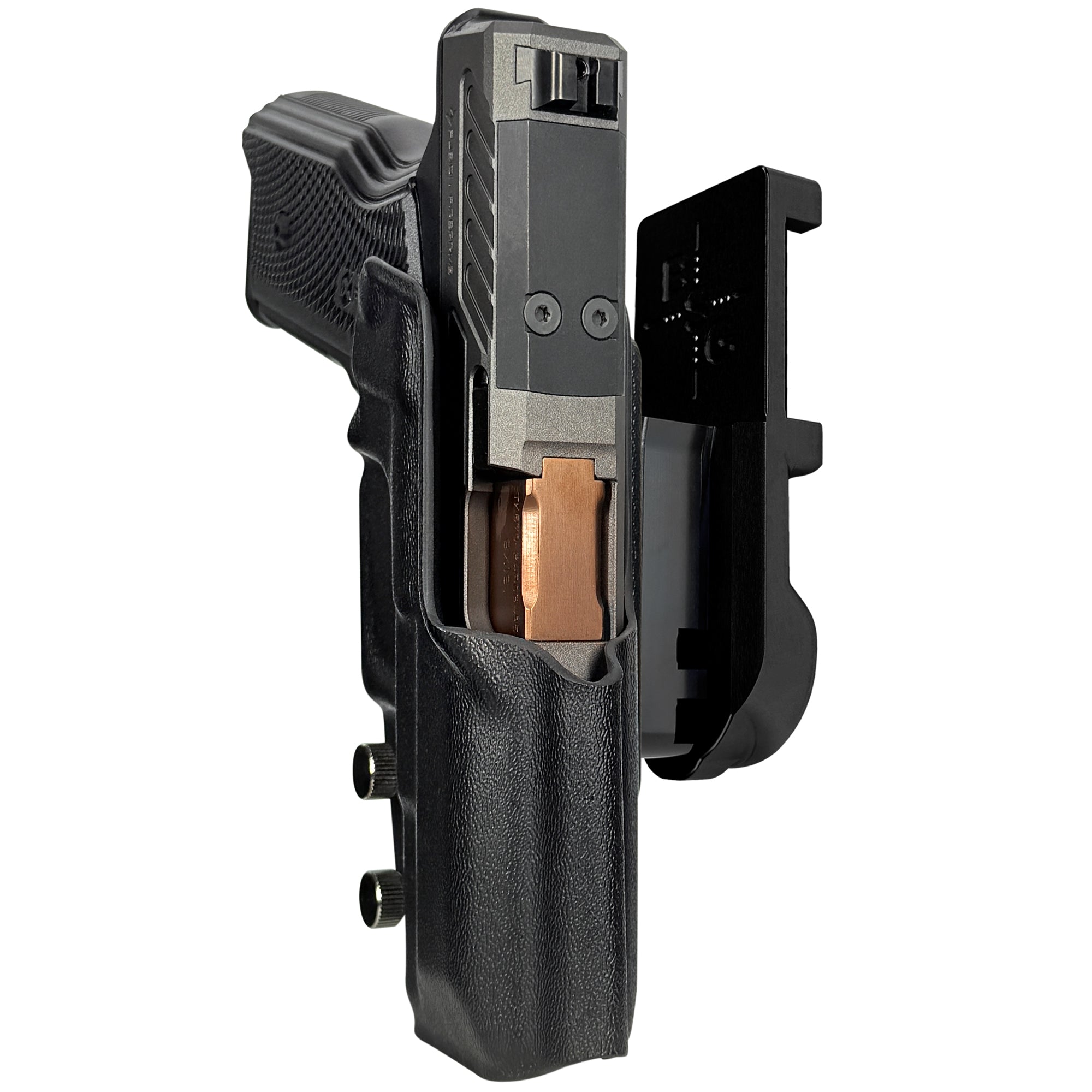 Fusion Firearms XF Pro IPSC/USPA Quick Mount Holster with Black Belt Attachment, Black Holster Shell