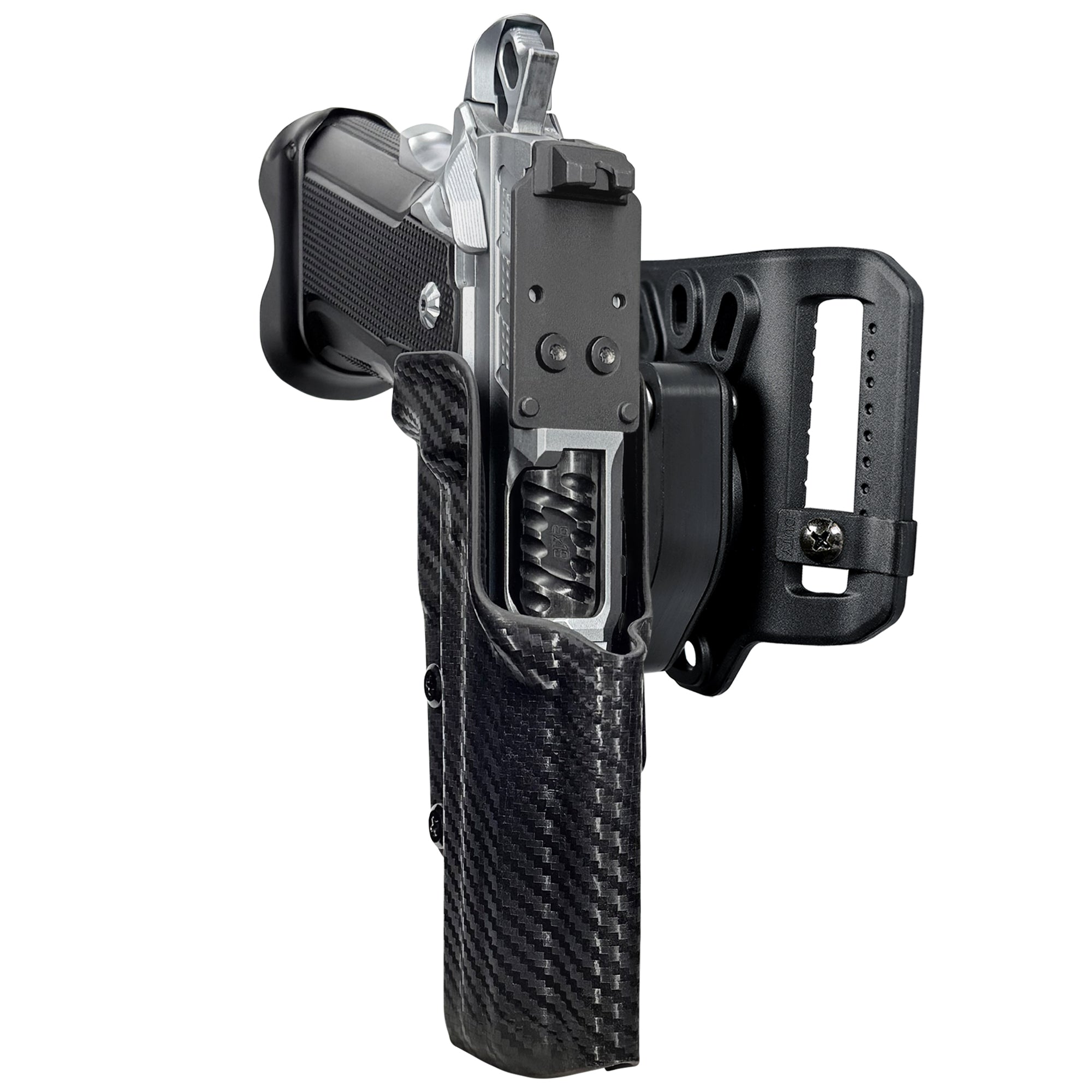 Fusion Firearms XP Comp Quick Release Belt Loop Holster in Carbon Fiber