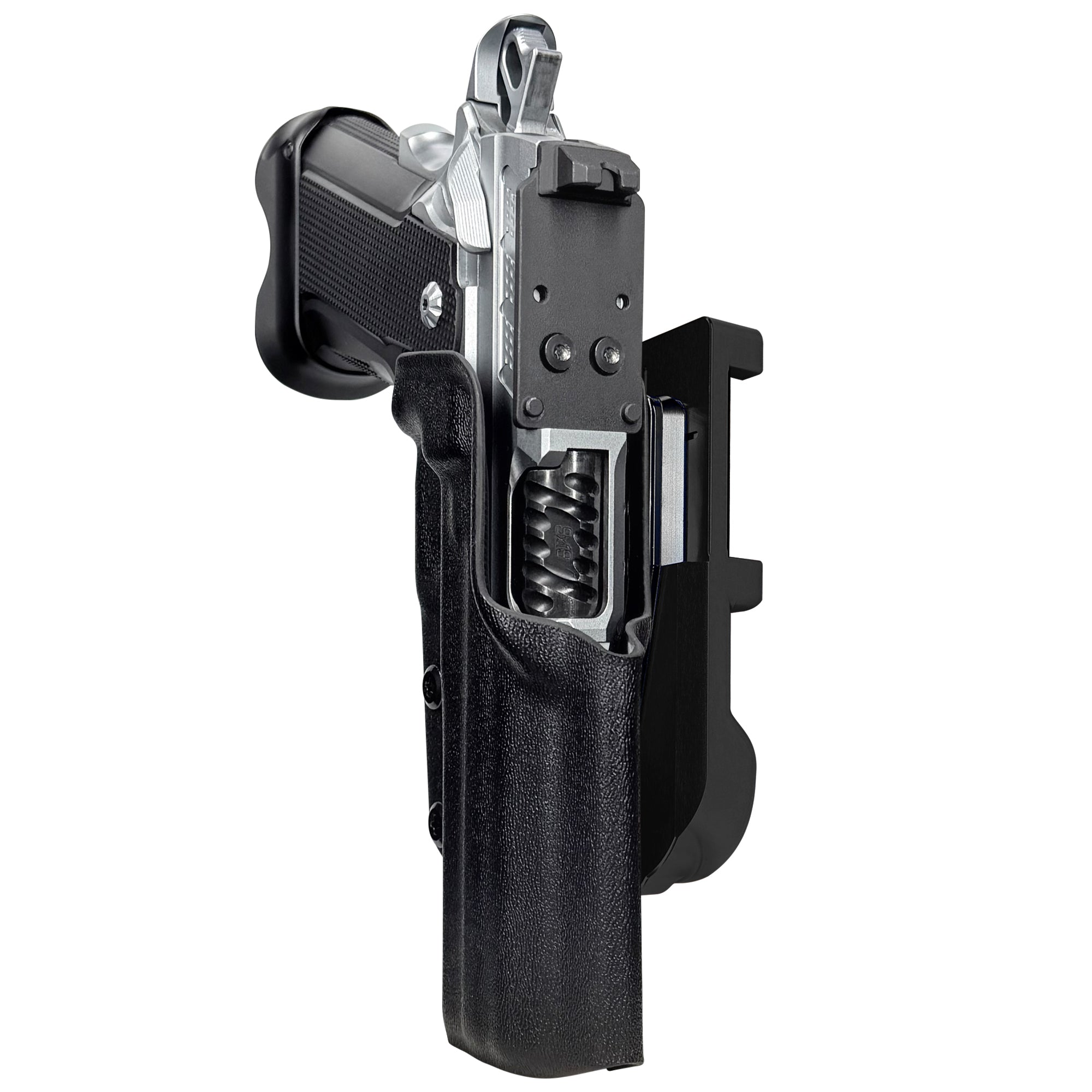 Fusion Firearms XP Comp IDPA Quick Mount Holster with Black Belt Attachment, Black Holster Shell