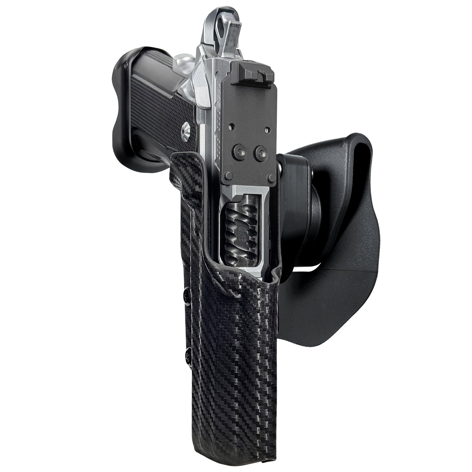Fusion Firearms XP Comp OWB Quick Release Paddle Holster in Carbon Fiber