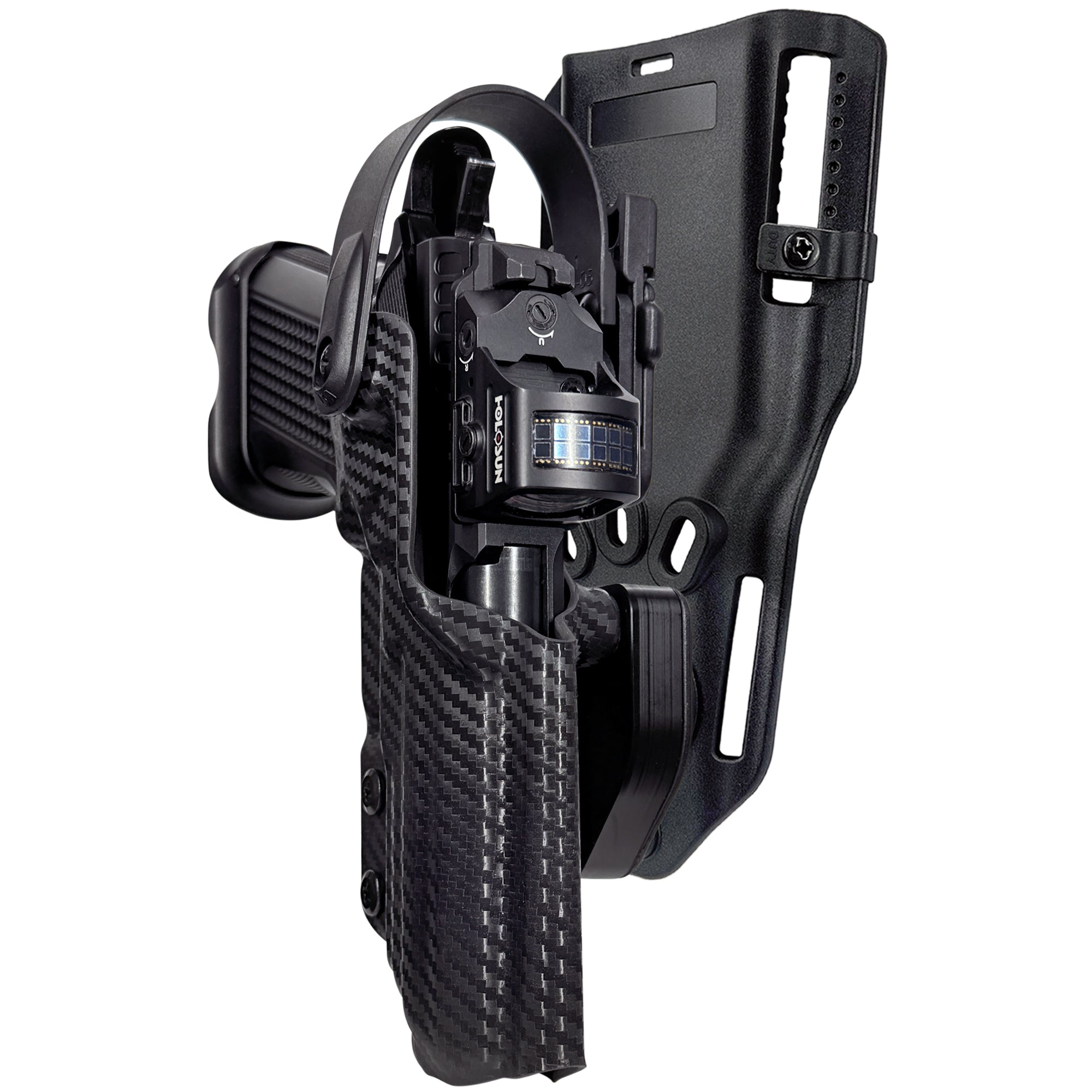 Level II Duty Drop and Offset Holster for Fusion Firearms XP Pro in Carbon Fiber