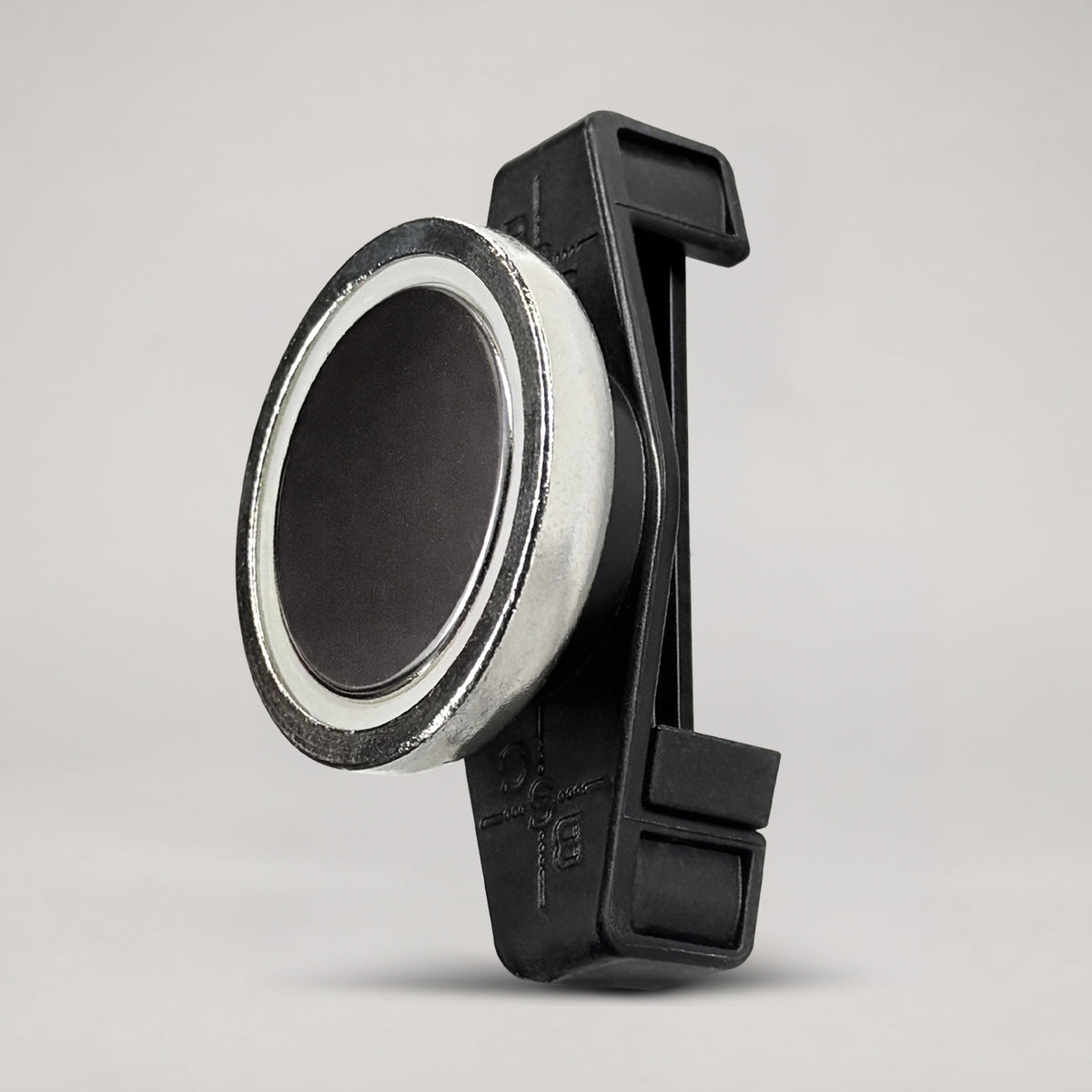Bare universal round magnet with belt attachment for pistol magazines