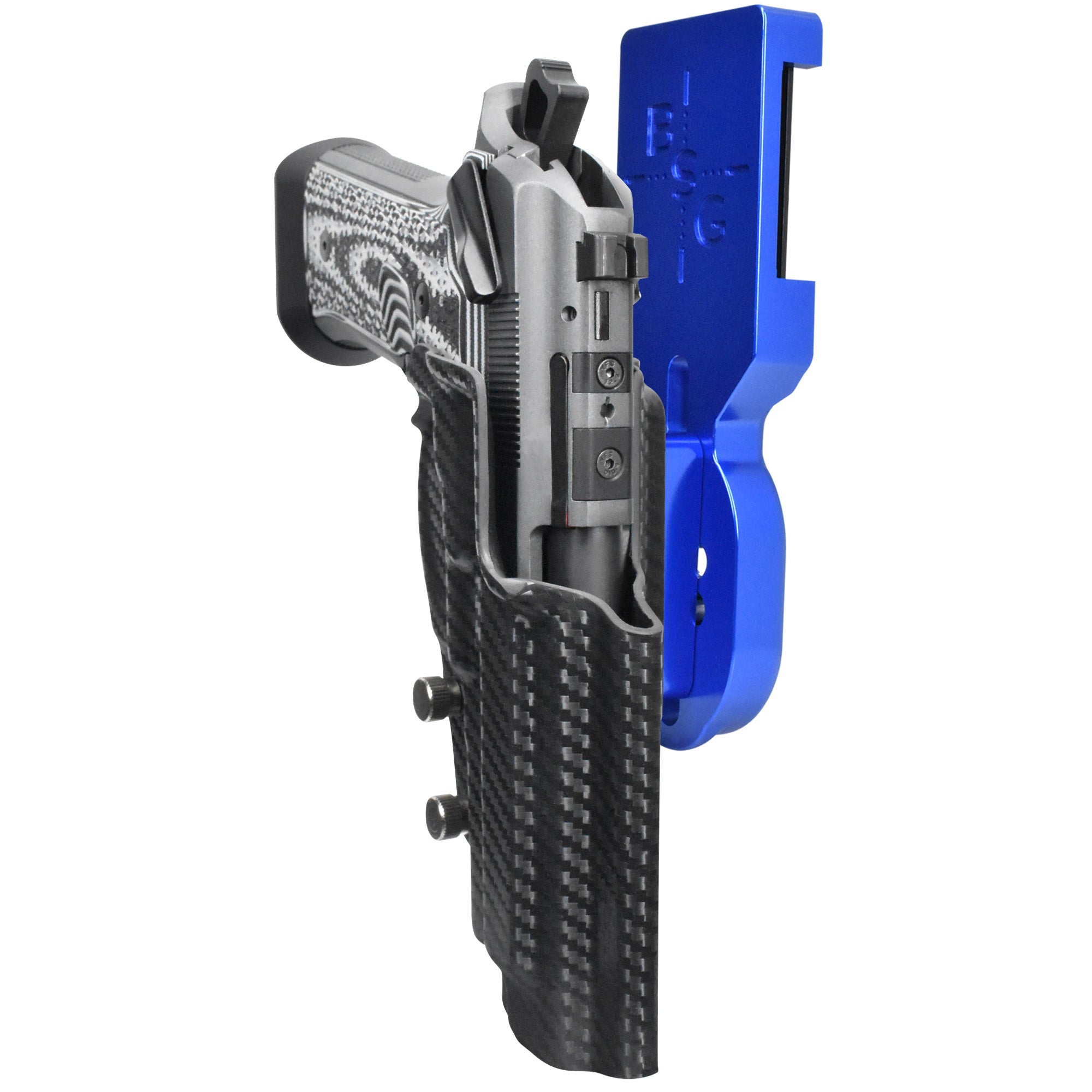 Beretta 92XI Pro Heavy Duty Competition Holster Blue / Carbon Fiber