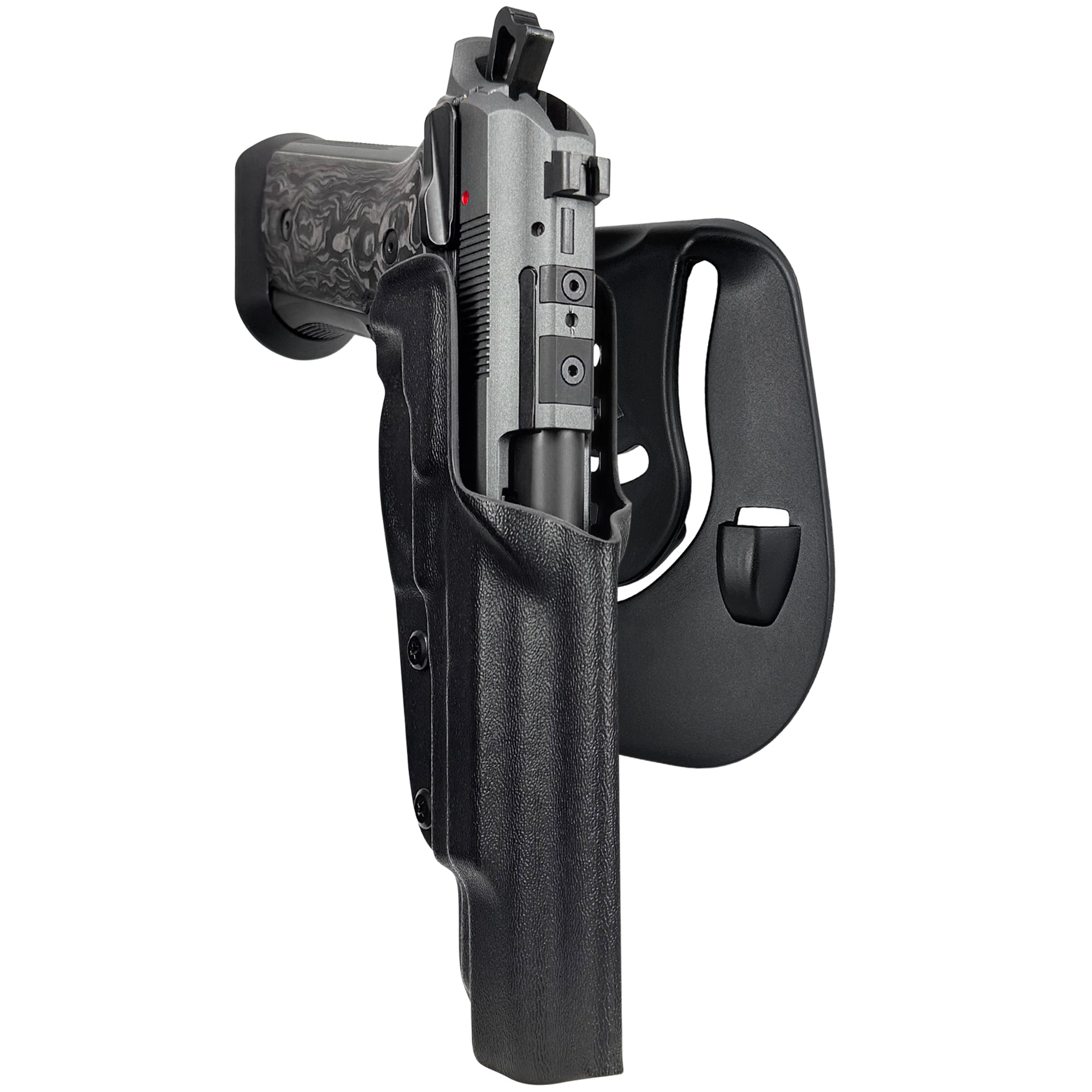 Beretta 92XI SAO Gara/Corsa OWB Paddle Holster in Black