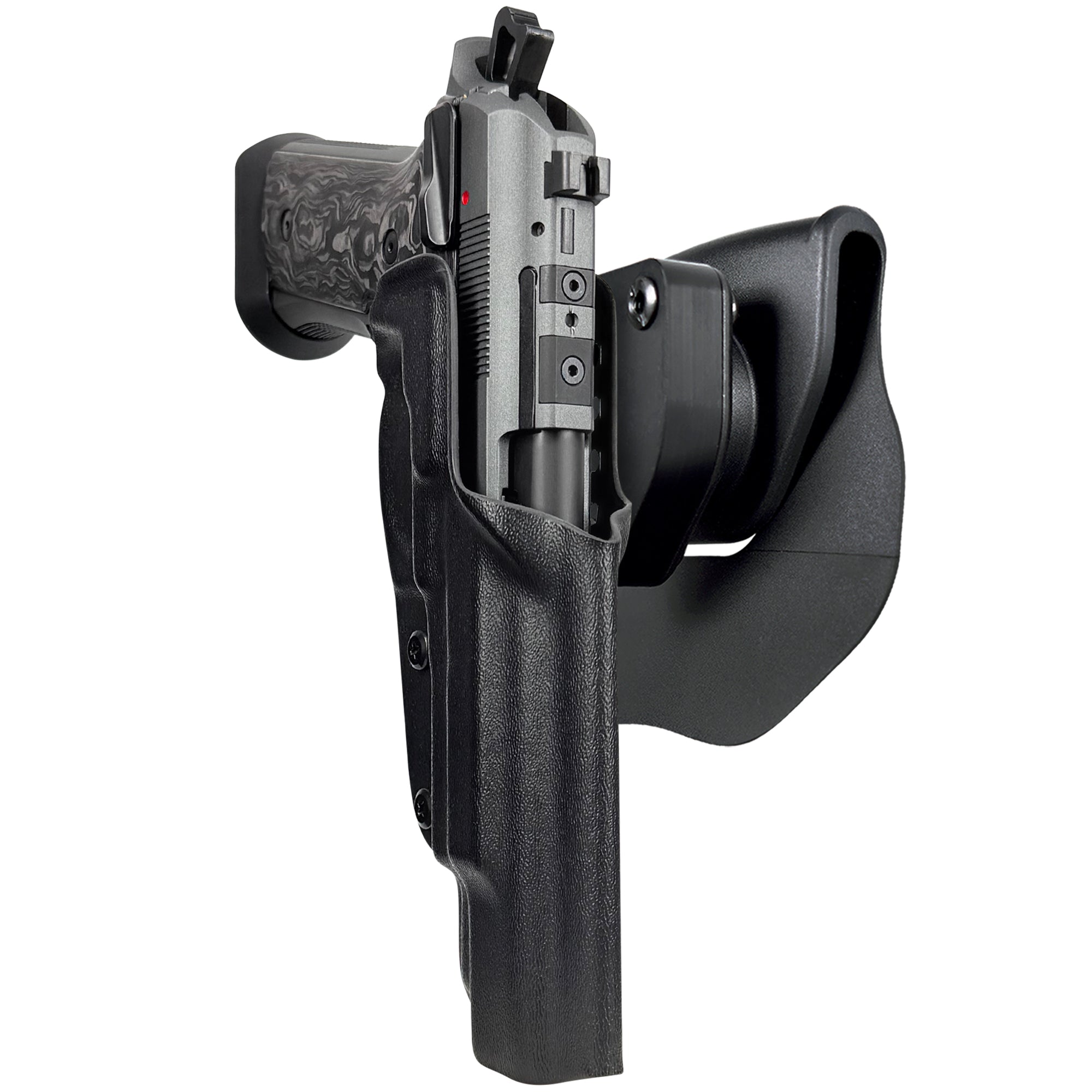 Beretta 92XI SAO Gara/Corsa OWB Quick Release Paddle Holster in Black
