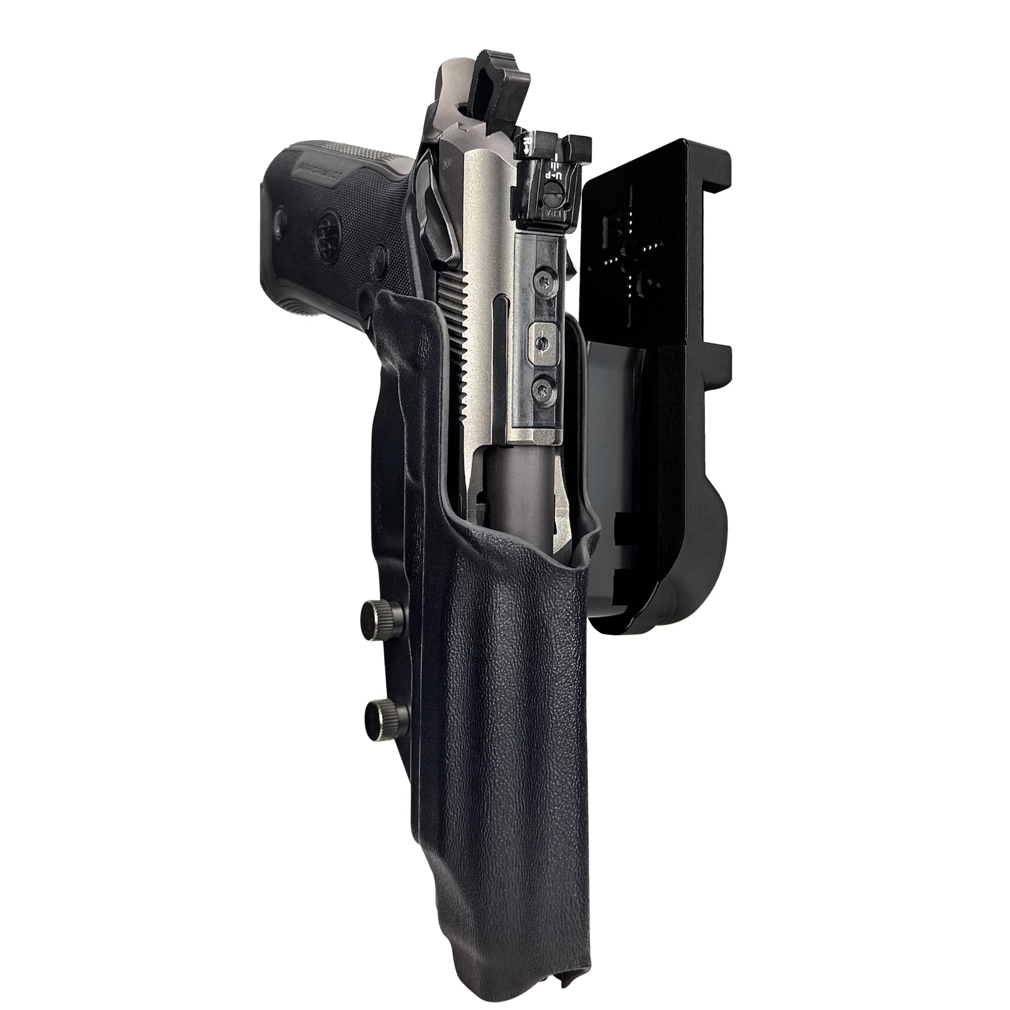 Beretta 94X Performance IPSC/USPA Quick Mount Holster with Black Belt Attachment, Black Holster Shell