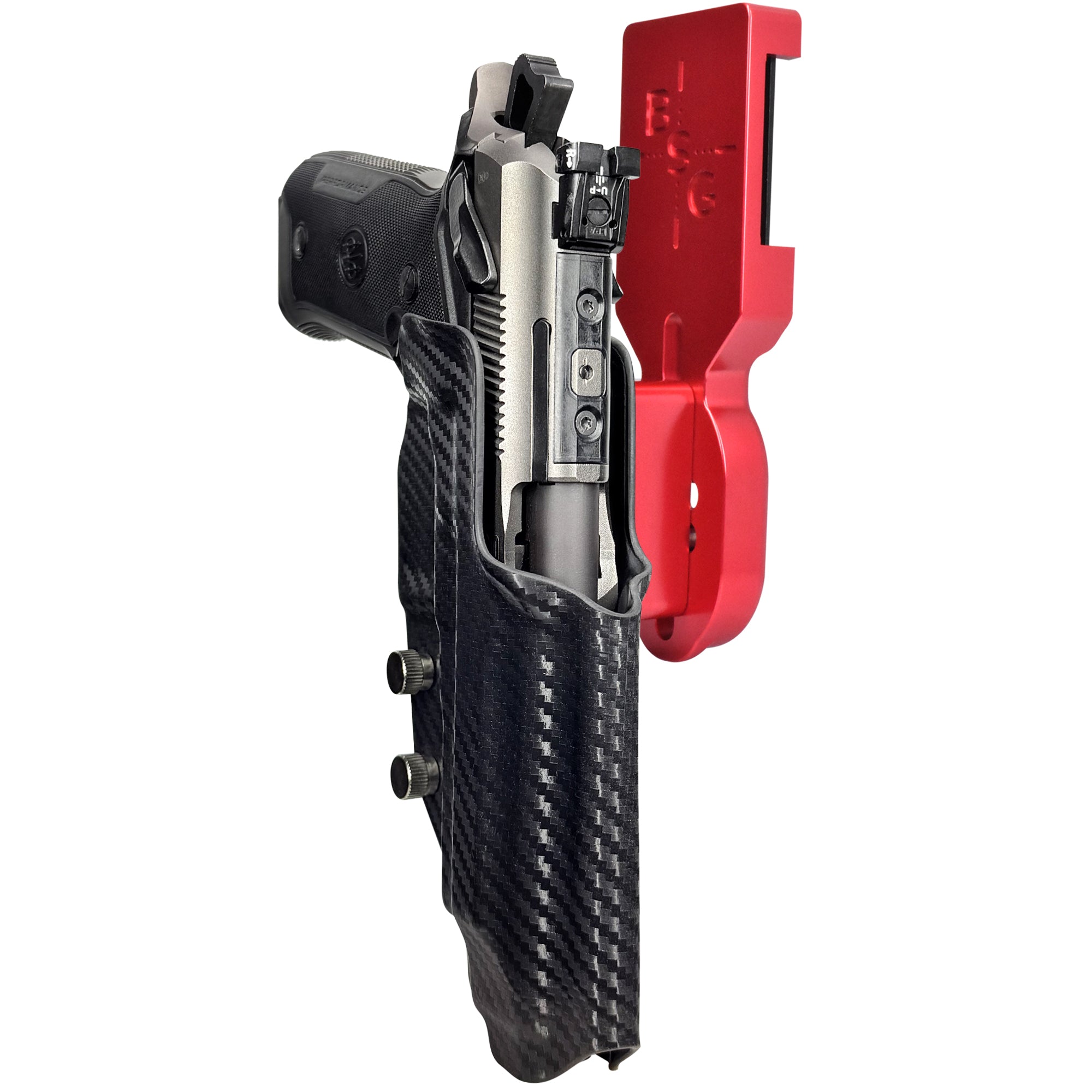Beretta 94X Performance Pro Heavy Duty Competition Holster in Red / Carbon Fiber